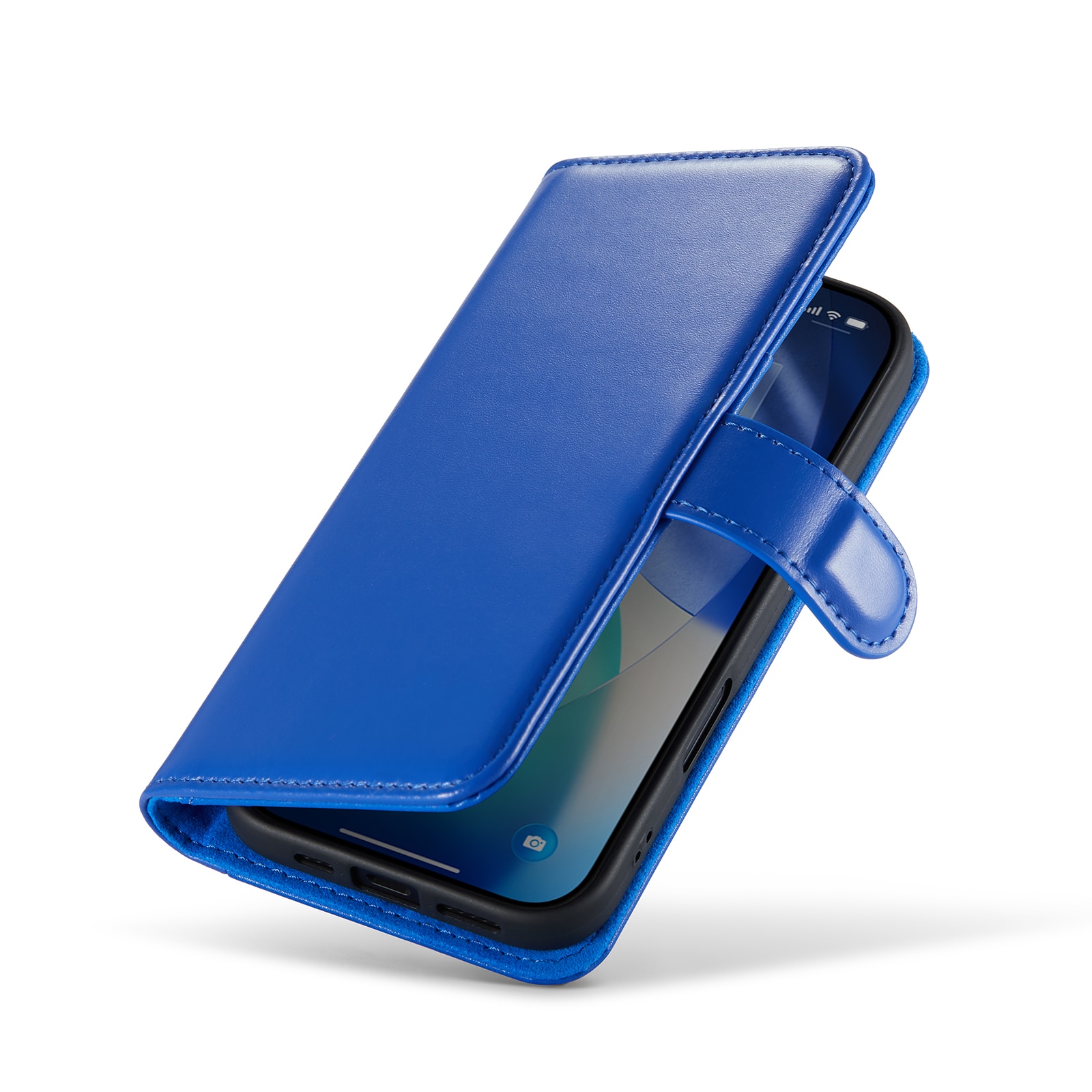 Äkta Läderfodral iPhone 17 Blå