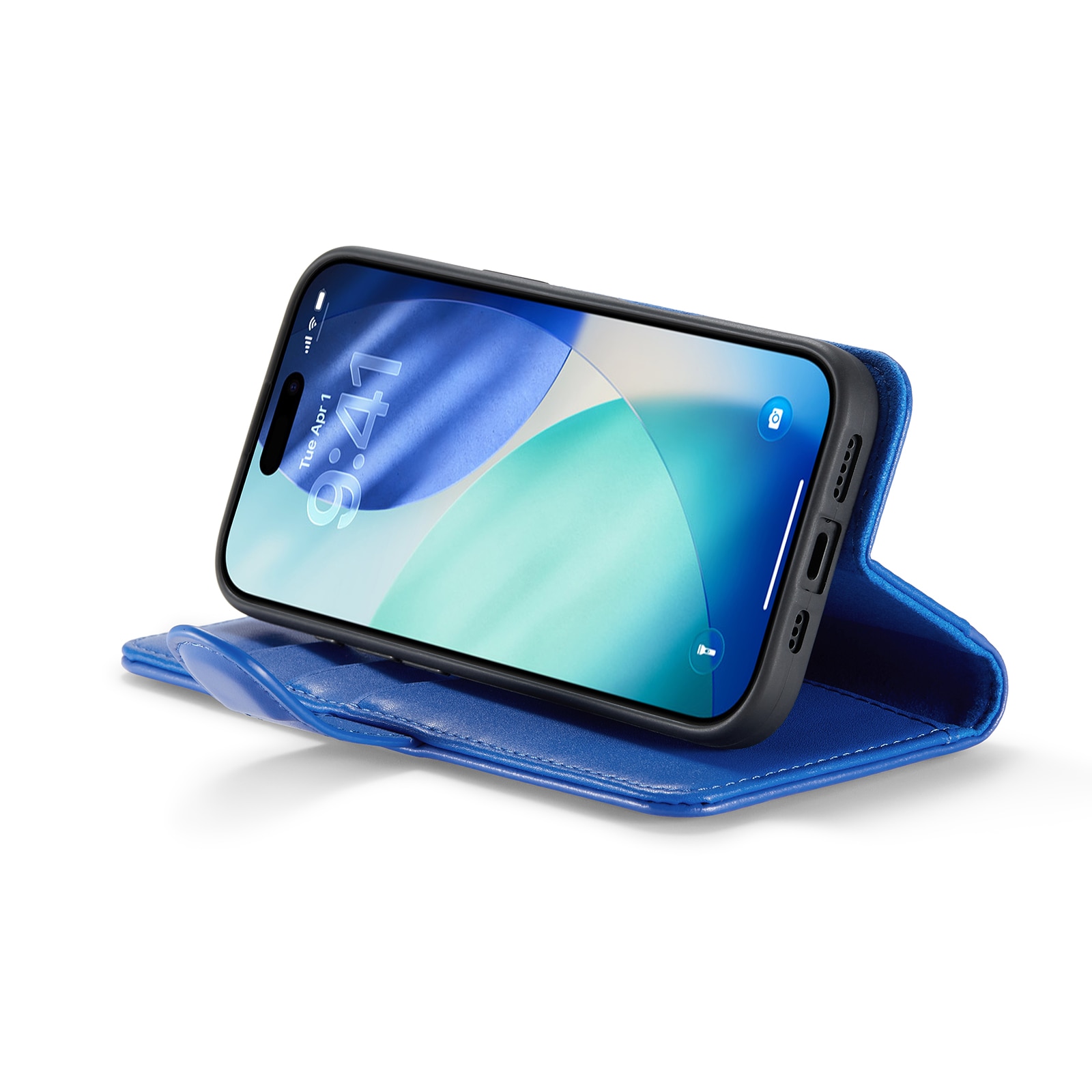 Äkta Läderfodral iPhone 17 Blå