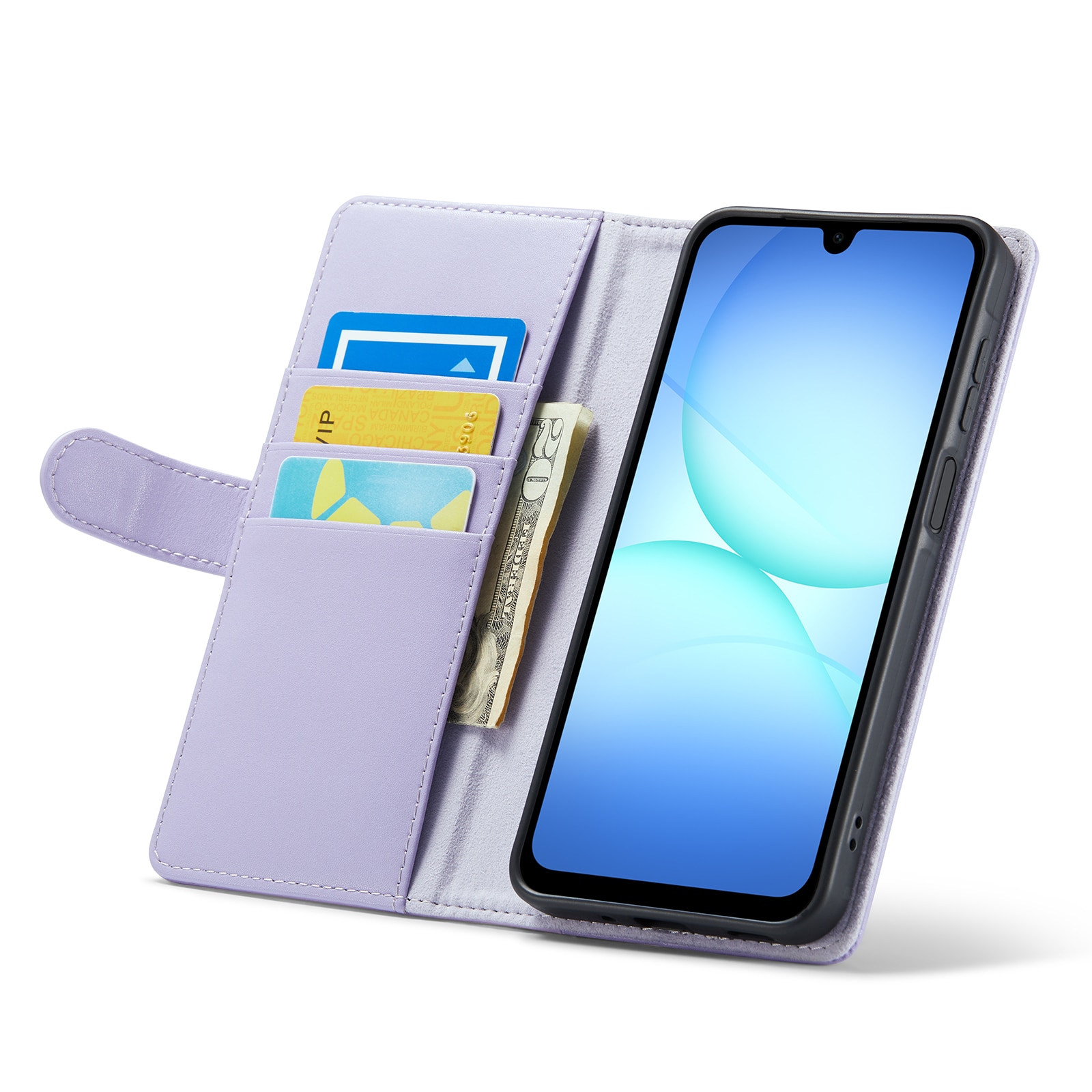 Äkta Läderfodral Samsung Galaxy A17 Lila