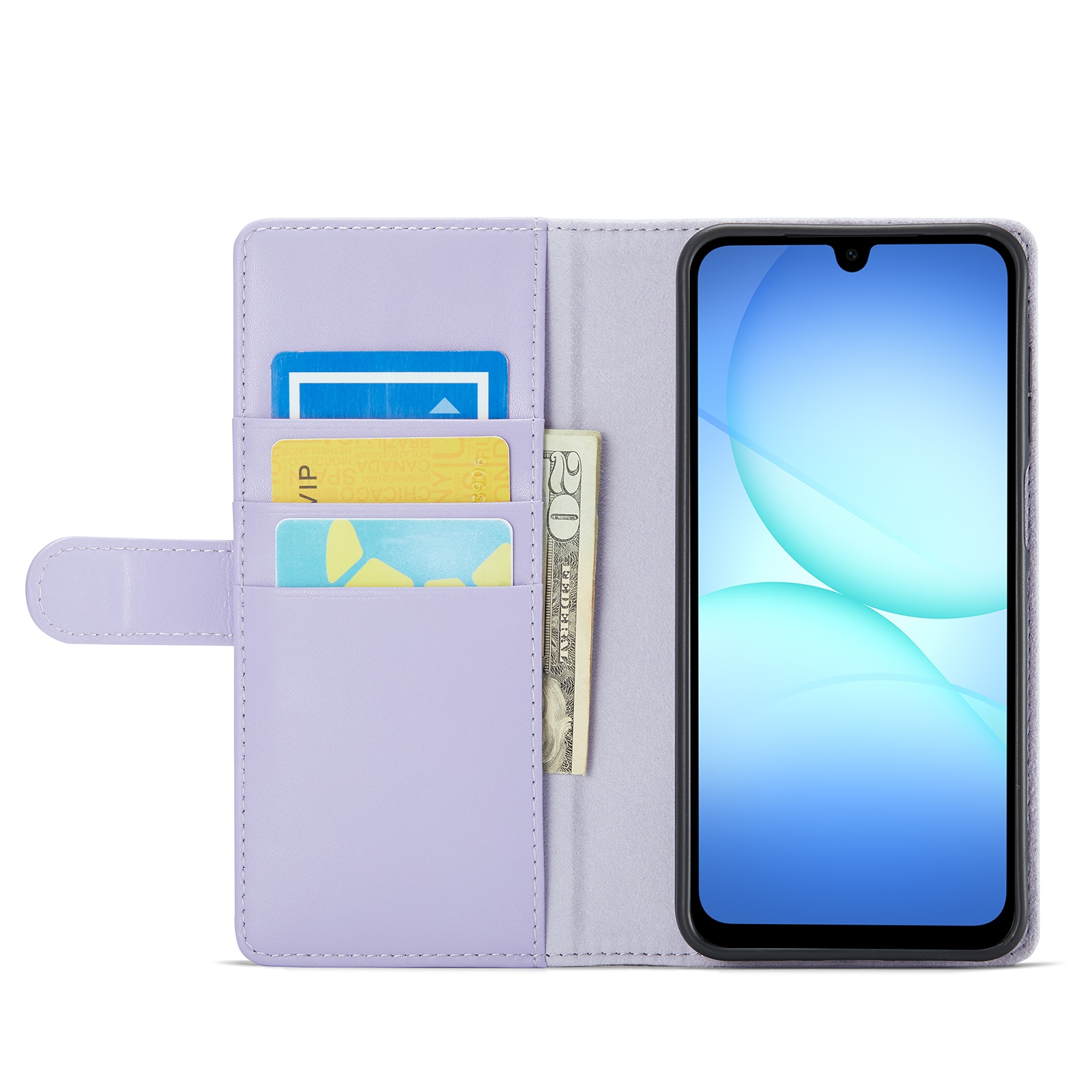 Äkta Läderfodral Samsung Galaxy A17 Lila