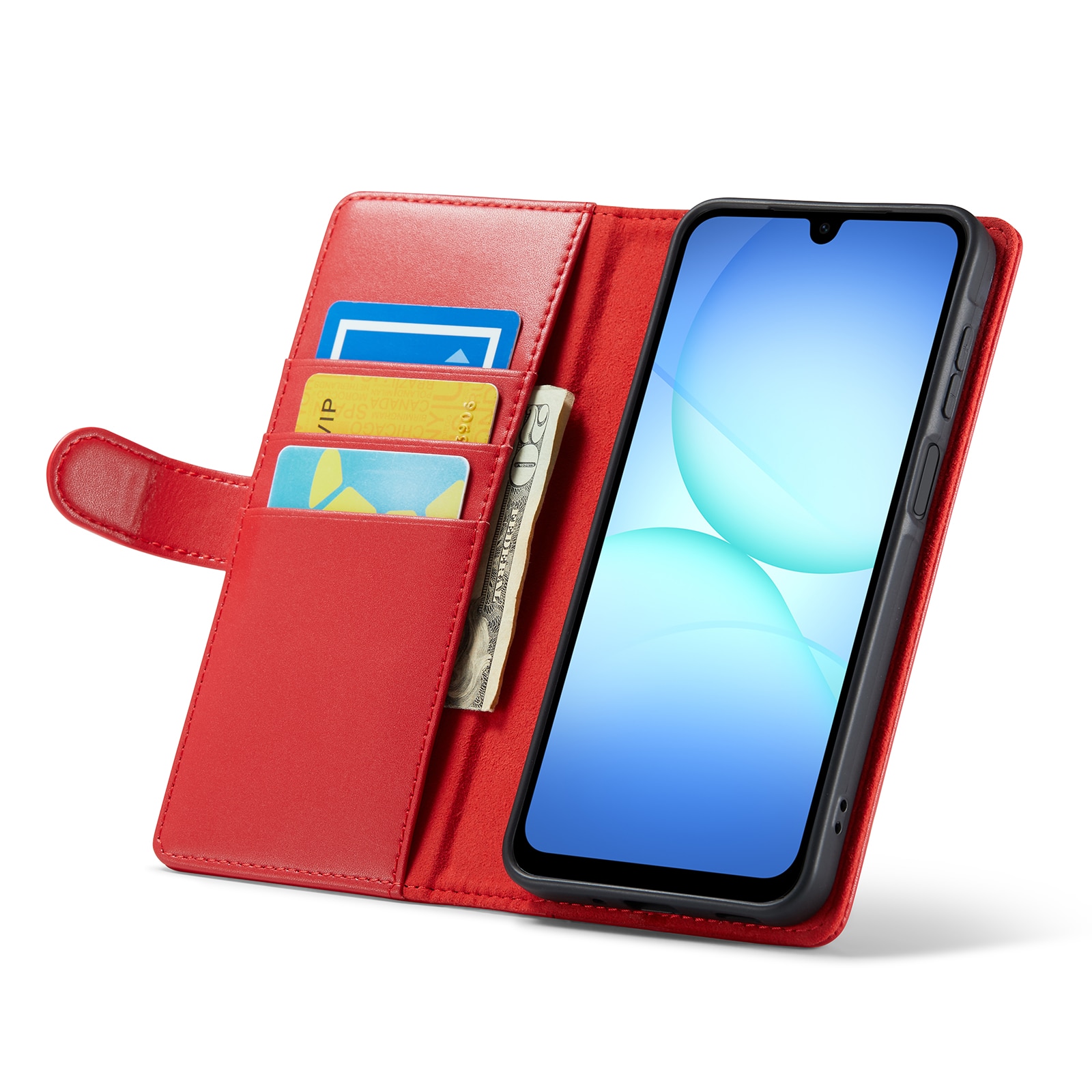 Äkta Läderfodral Samsung Galaxy A17 Röd