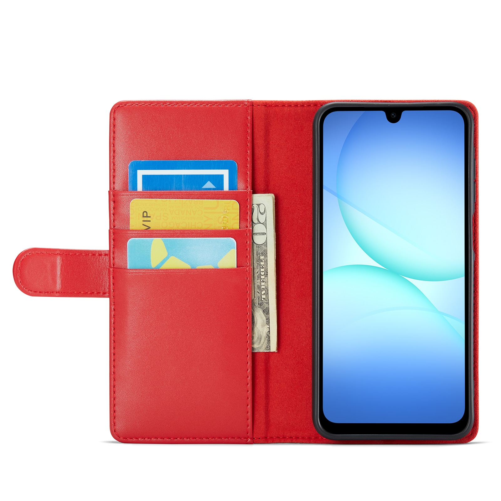 Äkta Läderfodral Samsung Galaxy A17 Röd