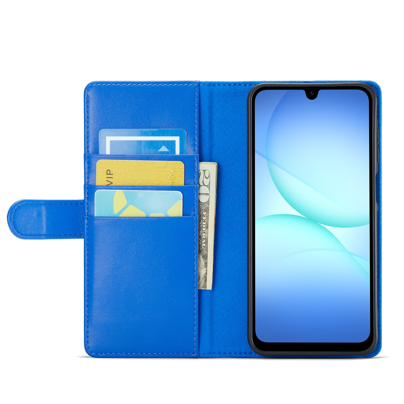 Äkta Läderfodral Samsung Galaxy A17 Blå
