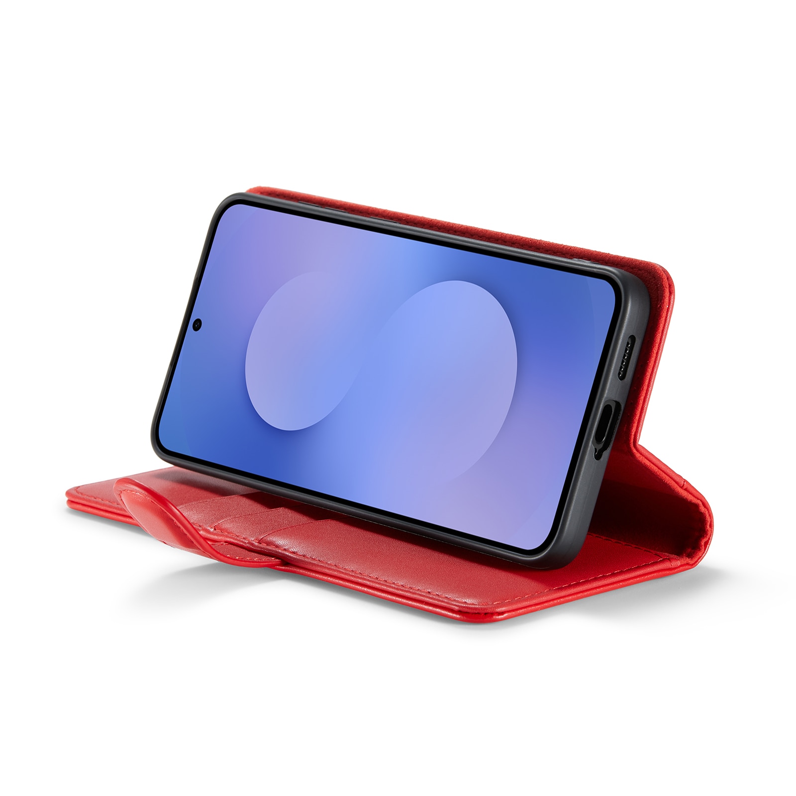 Äkta Läderfodral Samsung Galaxy S25 FE Röd