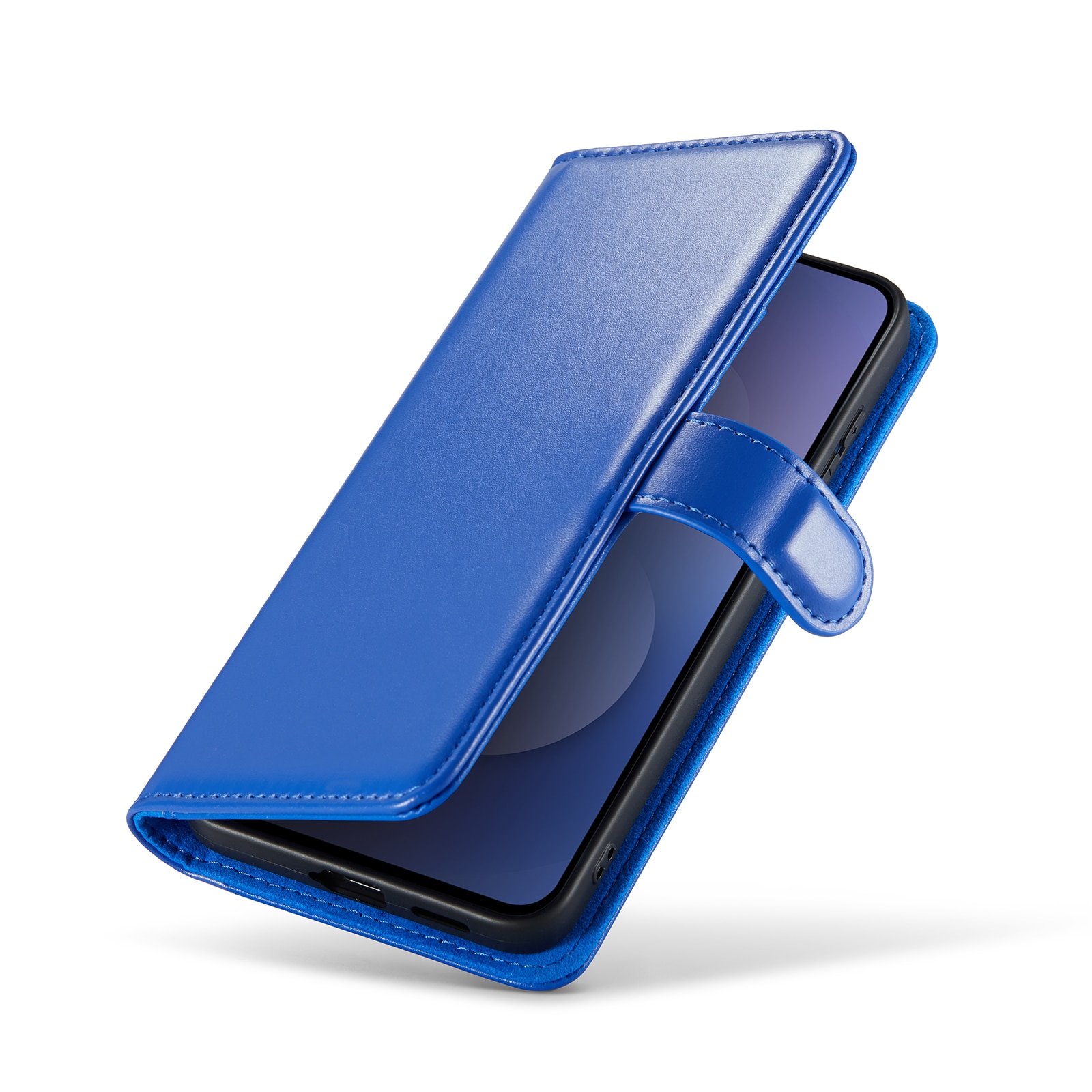 Äkta Läderfodral Samsung Galaxy S25 FE Blå