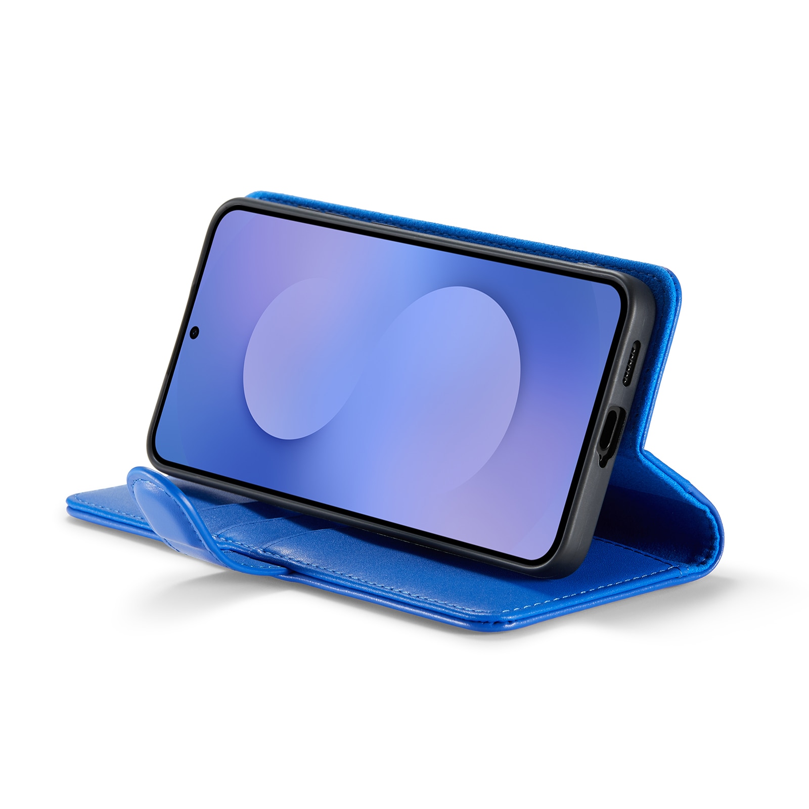 Äkta Läderfodral Samsung Galaxy S25 FE Blå