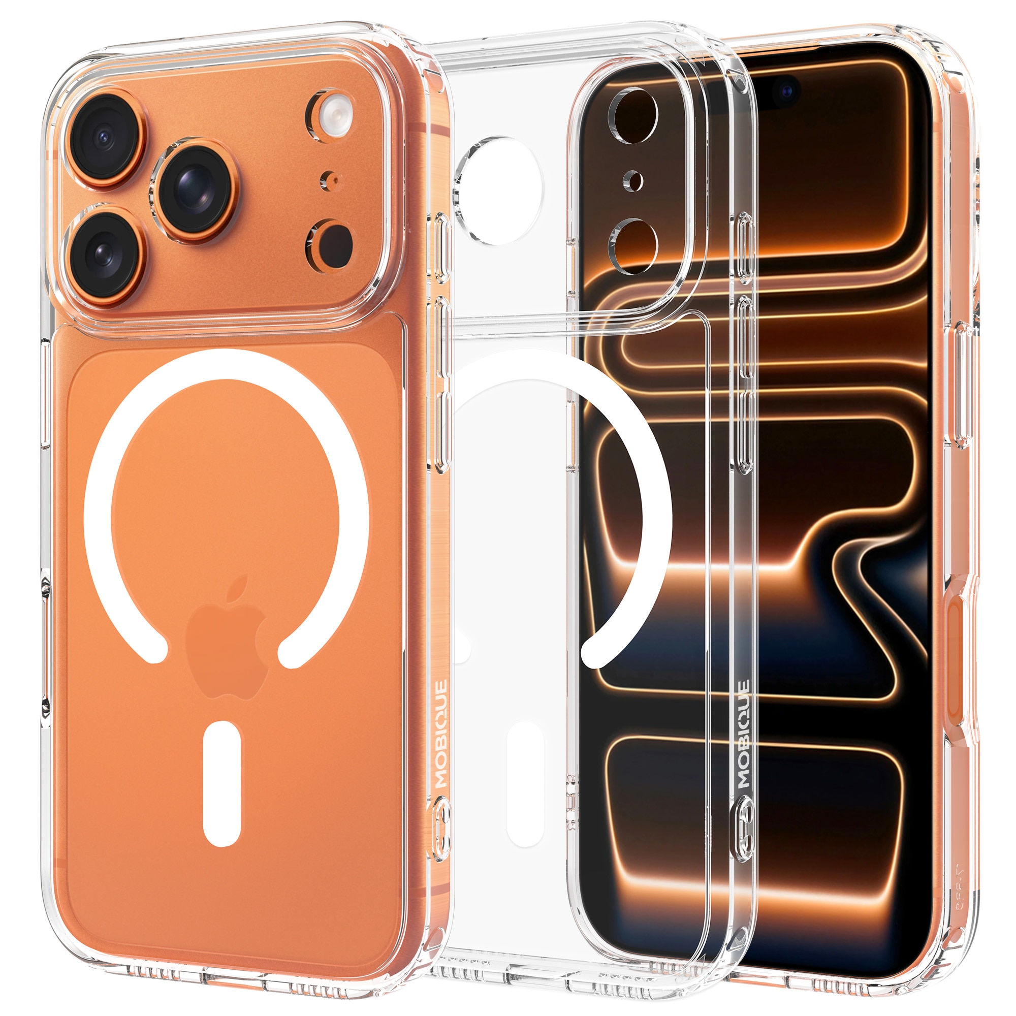 Hybridskal MagSafe iPhone 17 Pro Max Genomskinlig