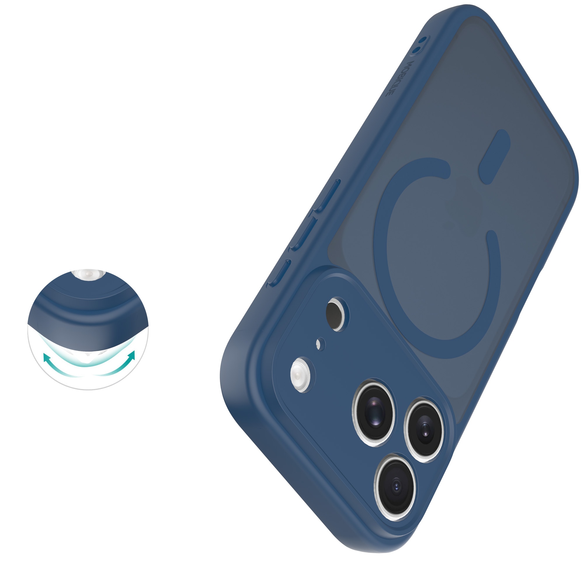 Magnetic Hybrid Skal iPhone 17 Pro Dark Blue