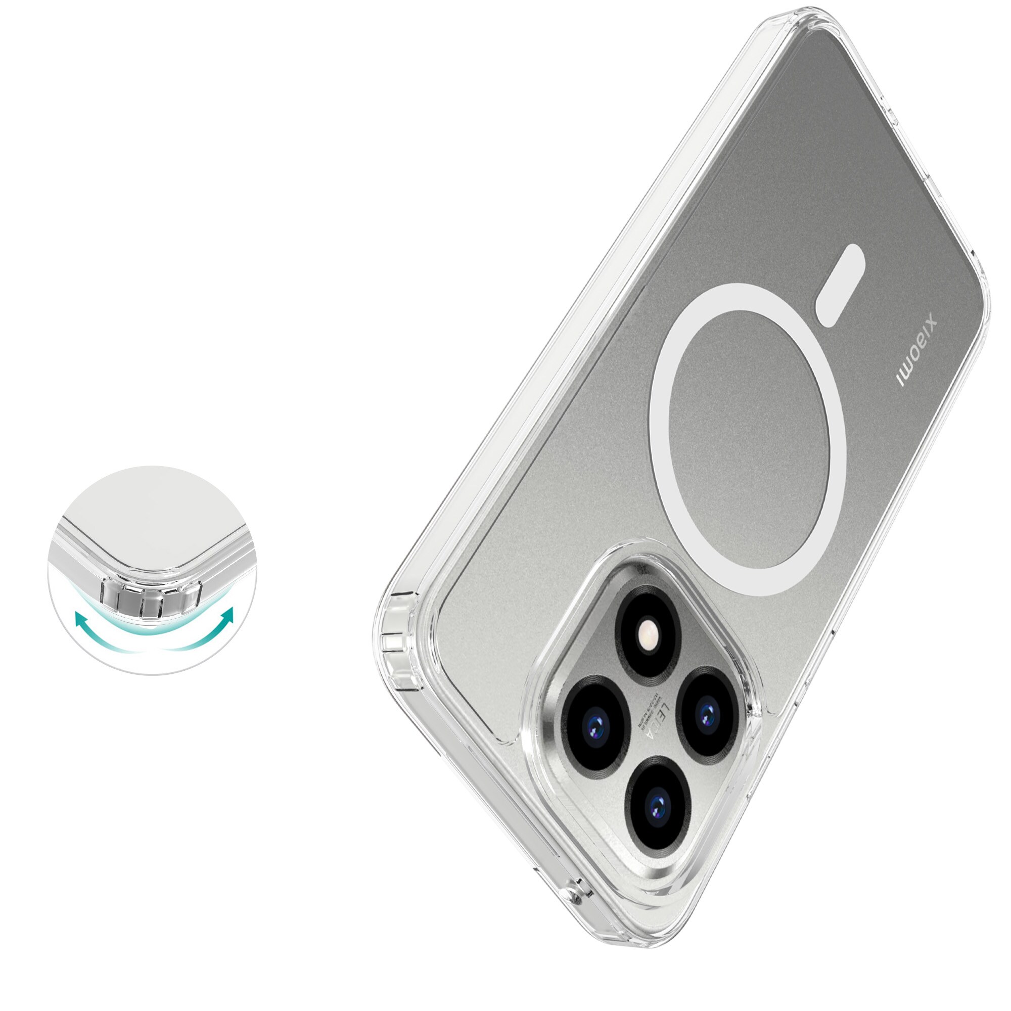 Hybridskal MagSafe Xiaomi 15T Genomskinlig