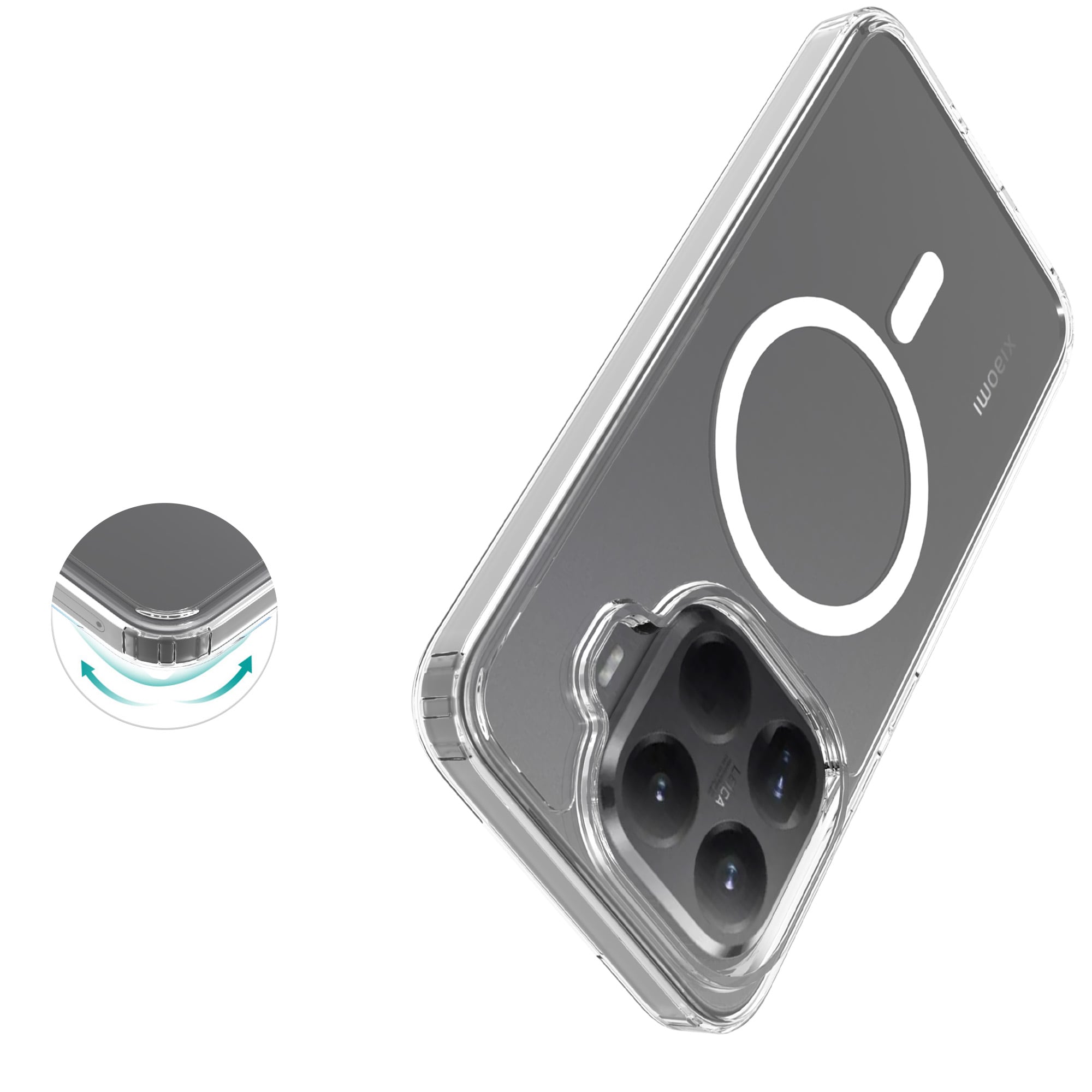 Hybridskal MagSafe Xiaomi 15T Pro Genomskinlig