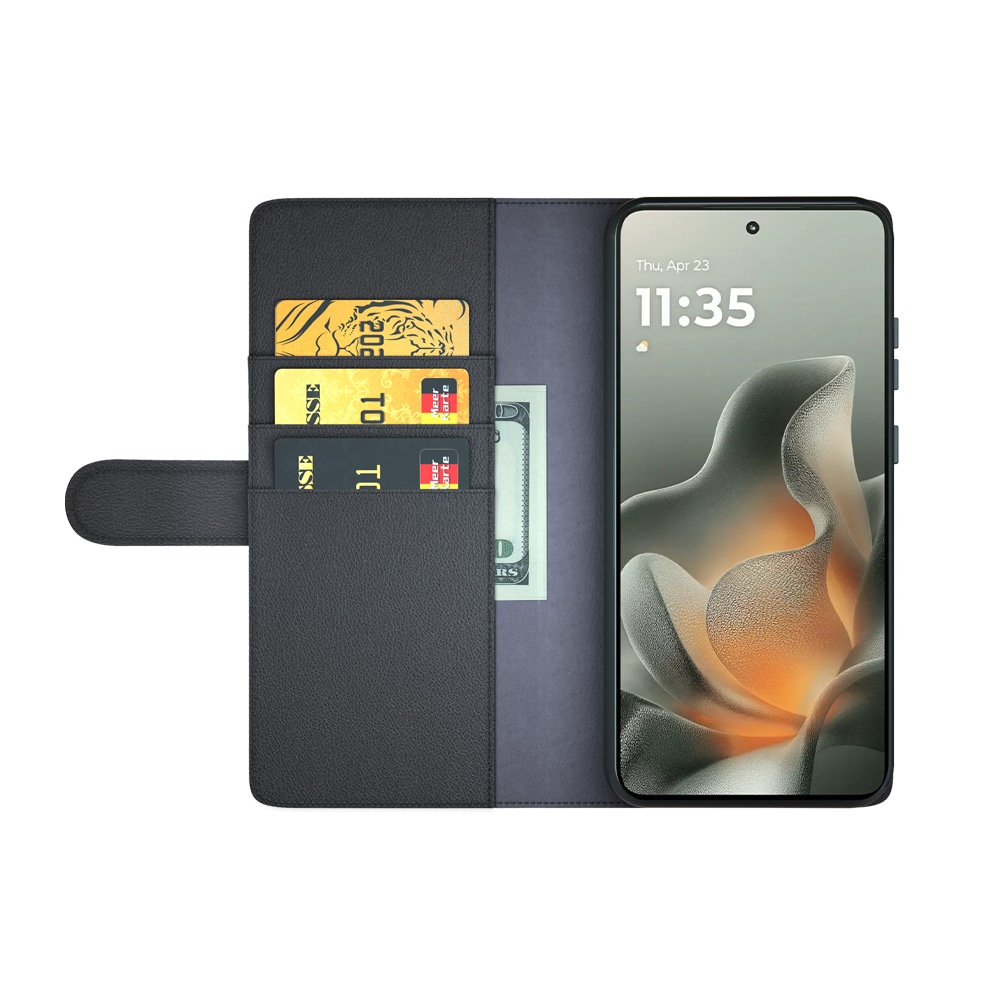 Äkta Läderfodral Motorola Edge 70 Svart