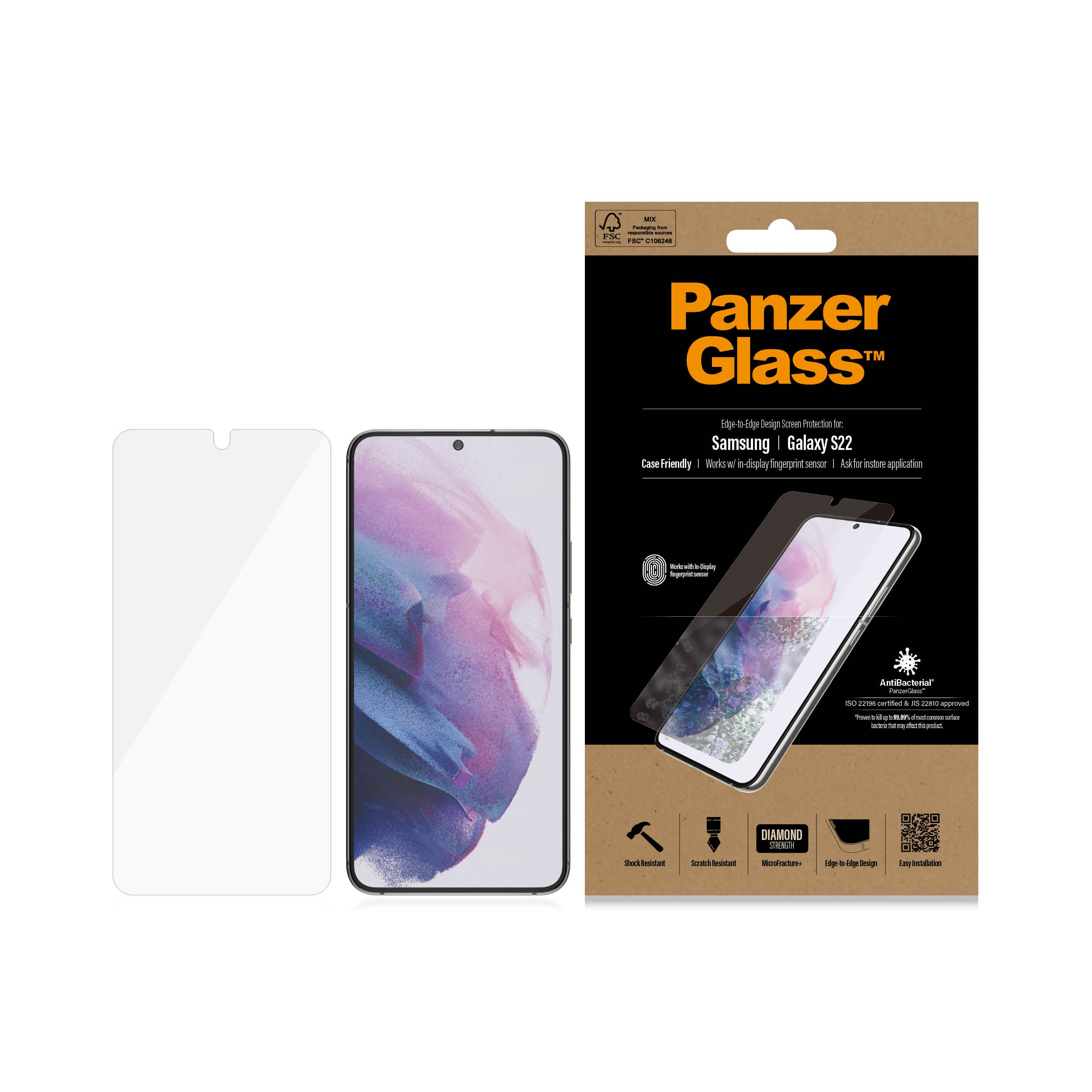Samsung Galaxy S22 Screen Protector Ultra Wide Fit