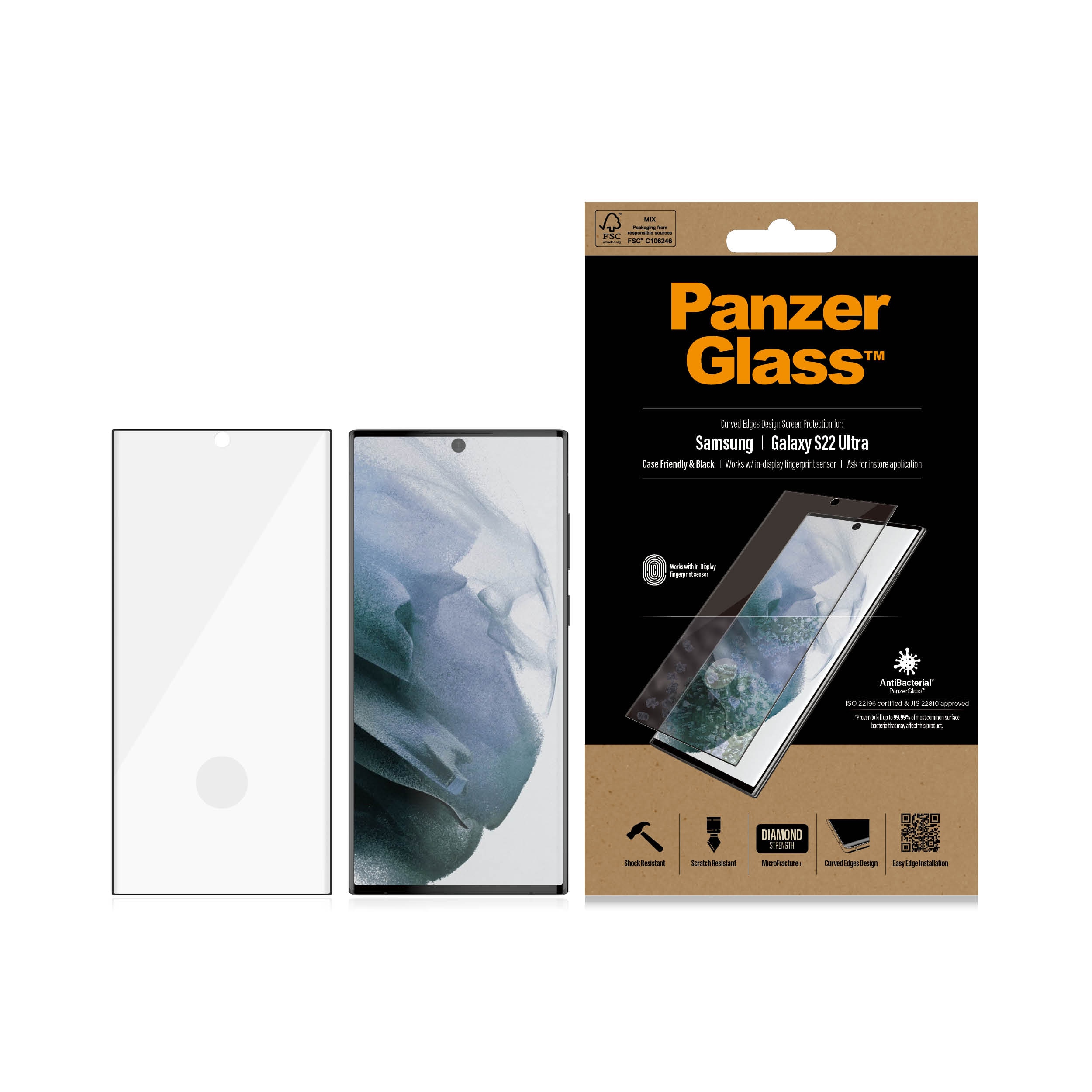 Samsung Galaxy S22 Ultra Screen Protector Ultra Wide Fit