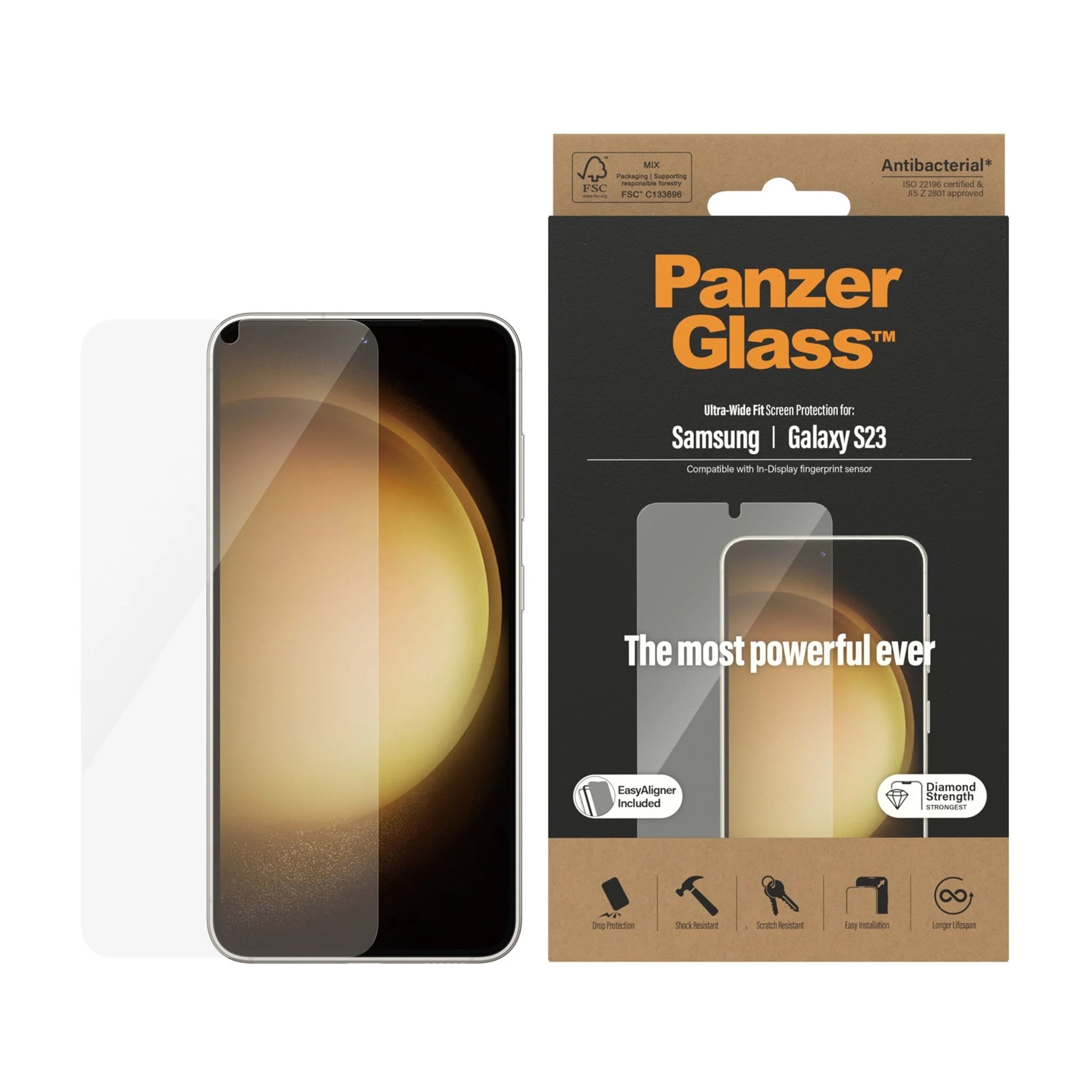 Samsung Galaxy S23 Screen Protector (with EasyAligner) Ultra Wide Fit