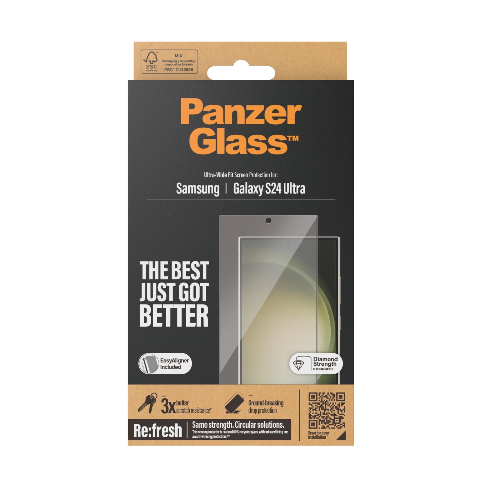 Samsung Galaxy S24 Ultra Screen Protector (with EasyAligner) Ultra Wide Fit