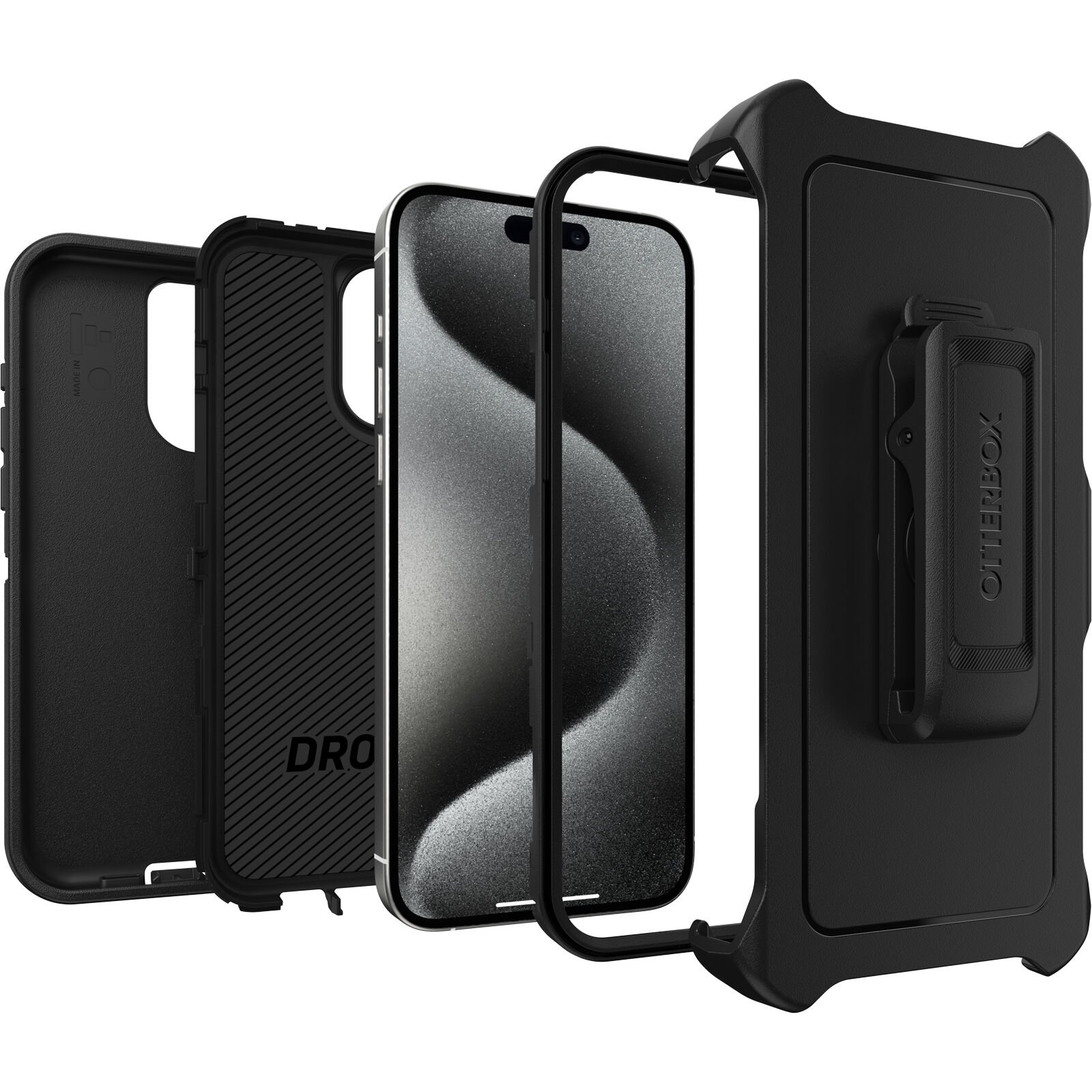 Defender Skal iPhone 15 Pro Max svart