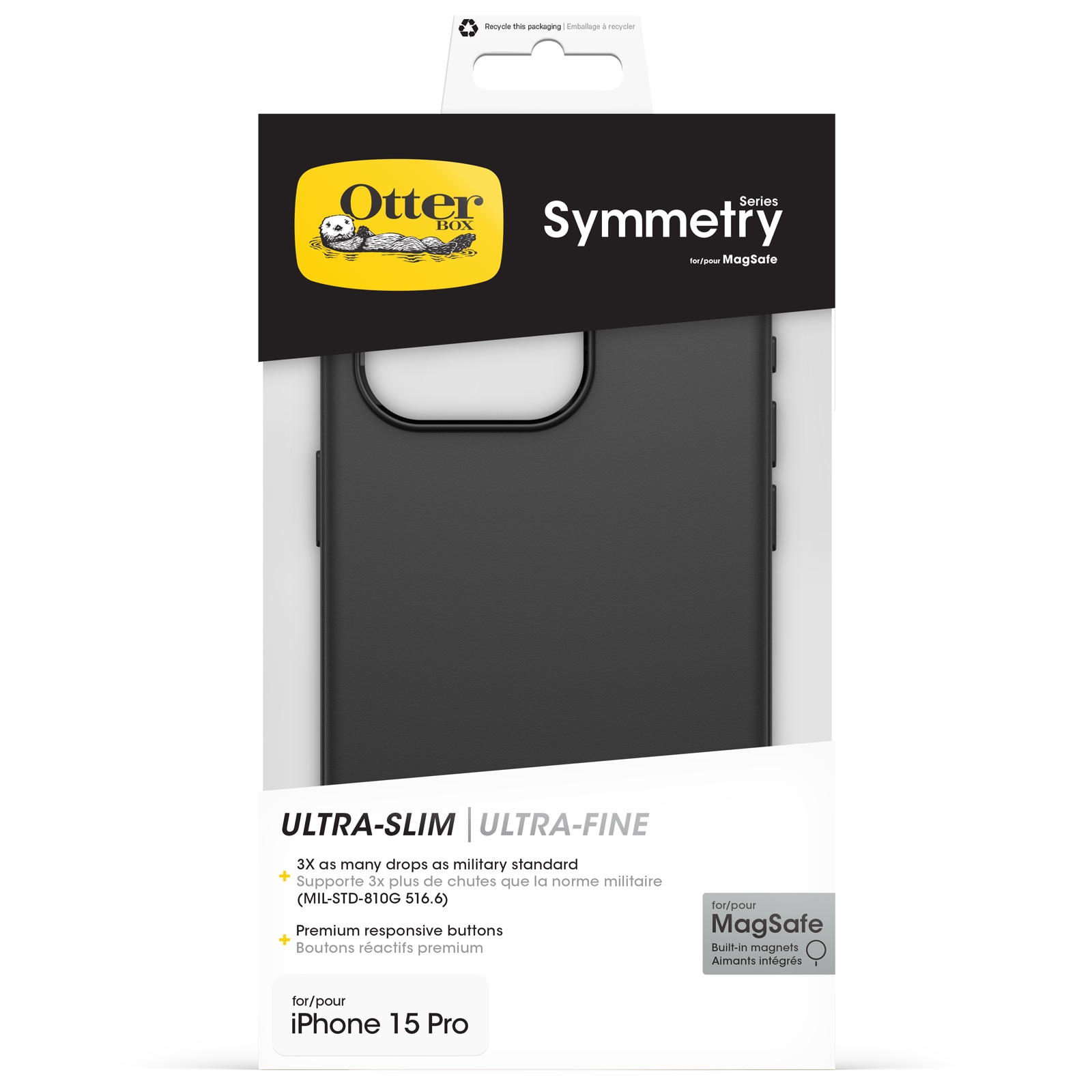 Symmetry Plus MagSafe Skal iPhone 15 Pro Black