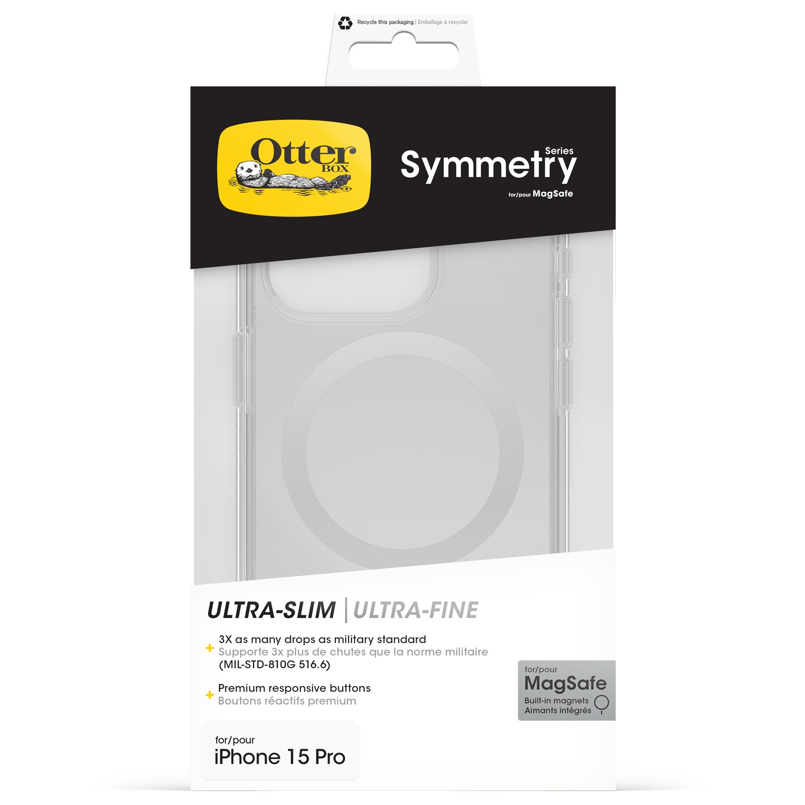 Symmetry Plus MagSafe Skal iPhone 15 Pro Genomskinlig