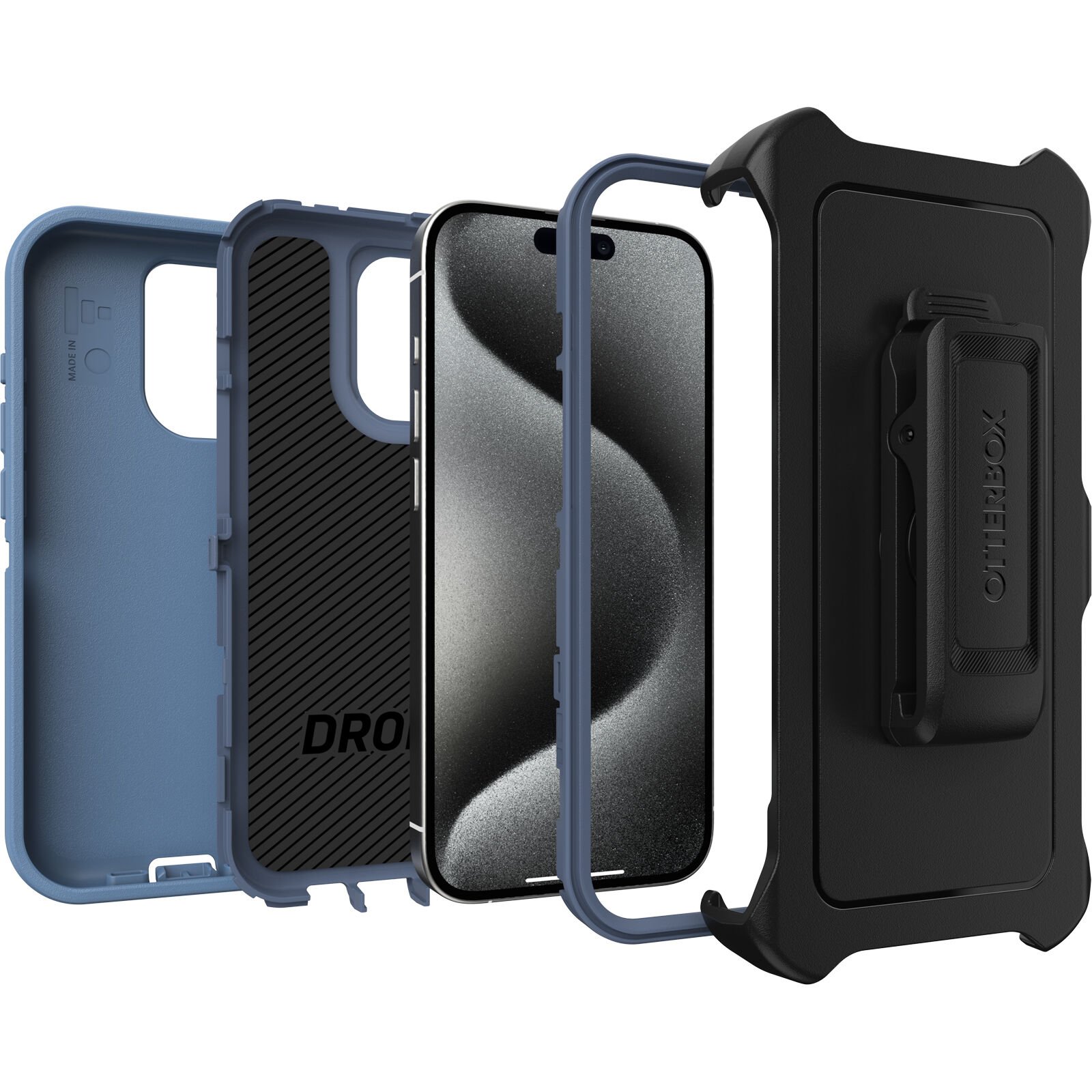 Defender Skal iPhone 15 Pro Blå