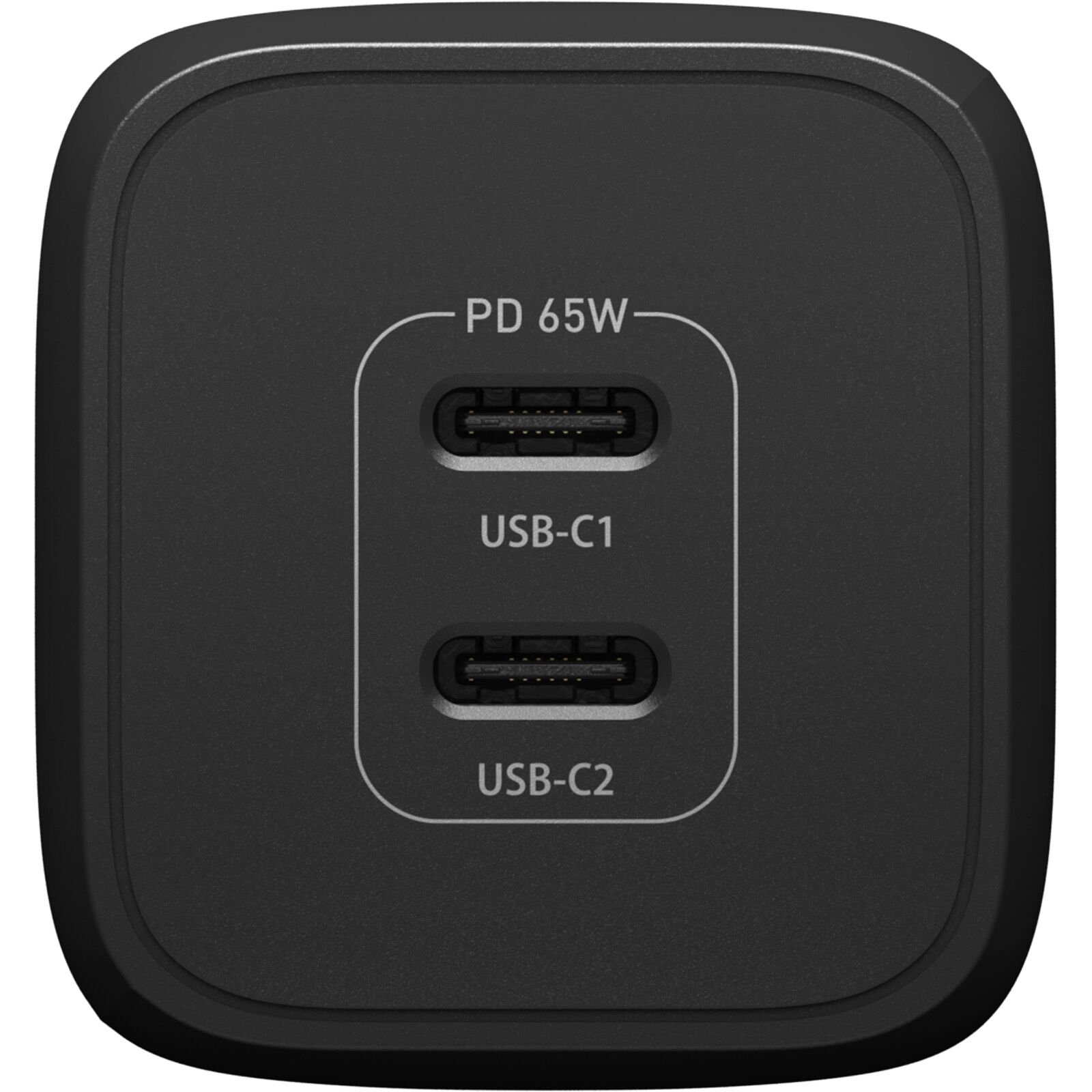 Väggladdare USB-C Dual Port 65W Black