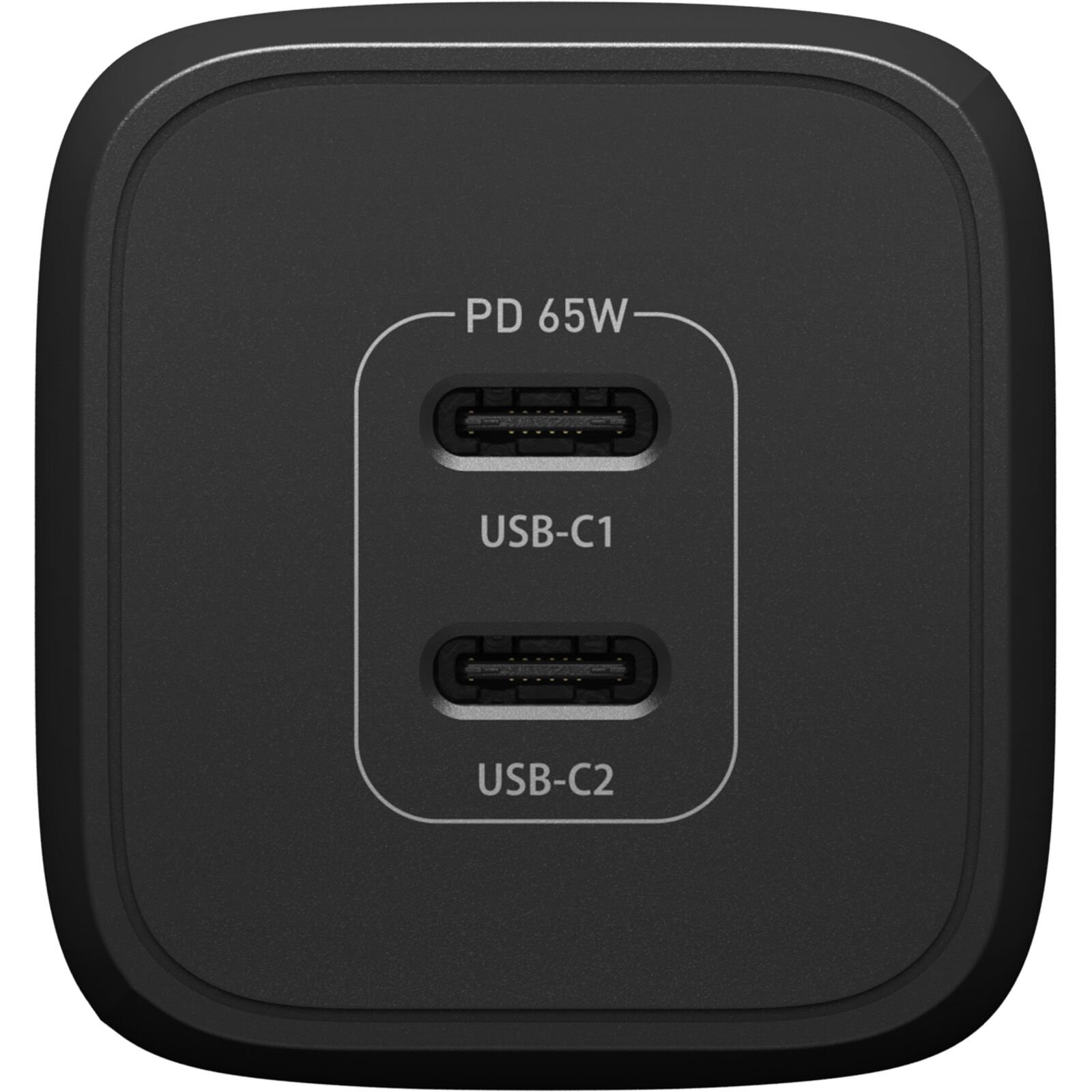 Väggladdare USB-C Dual Port 65W Black