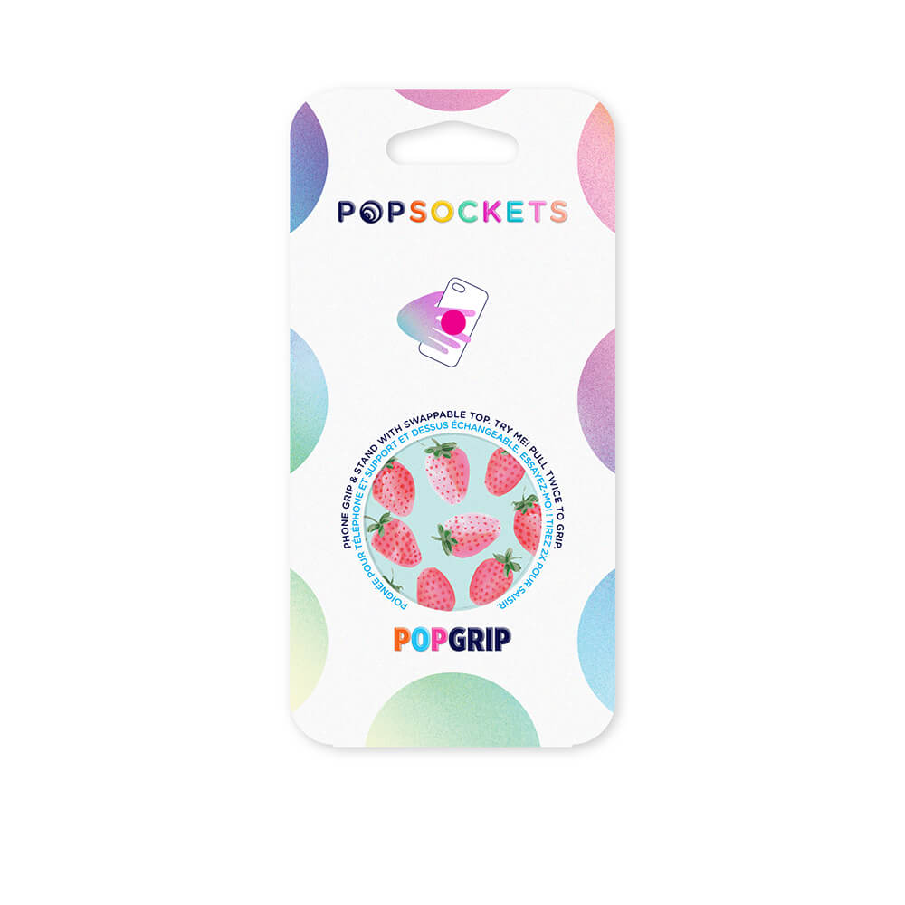 PopGrip Hållare/ställ Avtagbar Top - Strawberry Rain