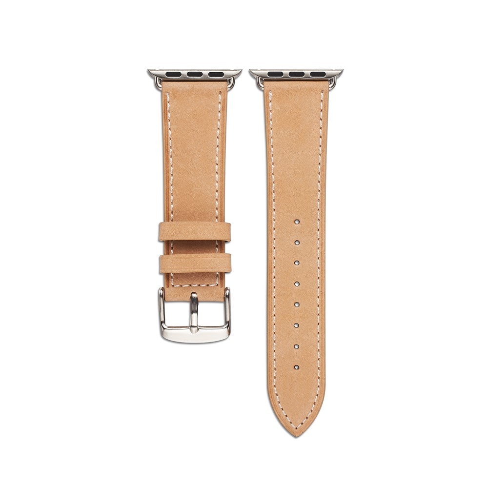 Läderarmband Apple Watch Series 1-3 38mm Beige