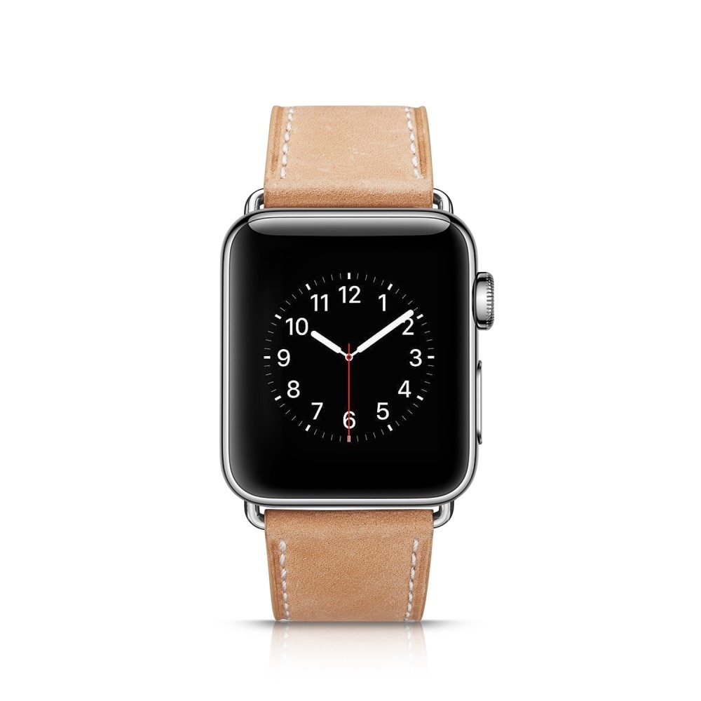 Läderarmband Apple Watch Series 1-3 38mm Beige