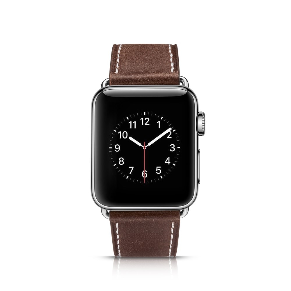 Läderarmband Apple Watch 45mm Series 8 brun