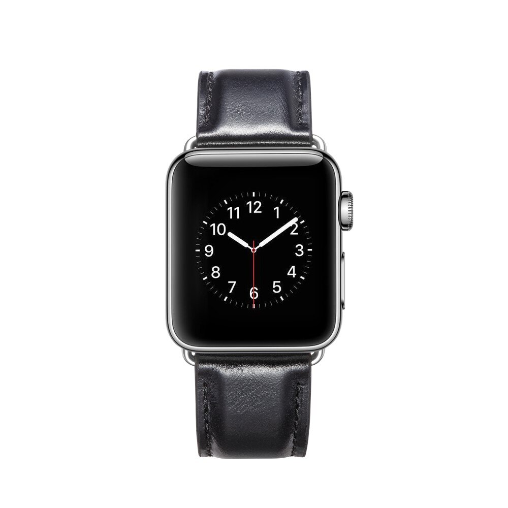 Premium Leather Armband Apple Watch 42mm Black