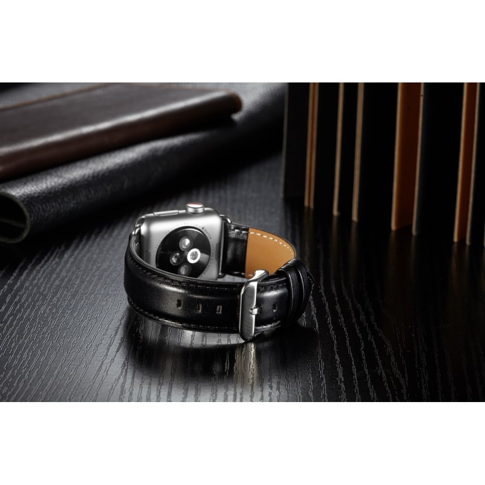 Premium Leather Armband Apple Watch 42mm Black