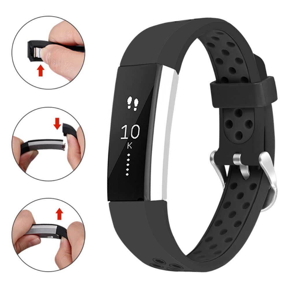 Silikonarmband Fitbit Alta/Alta HR Svart
