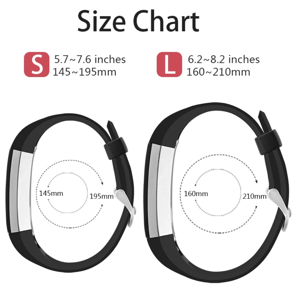 Silikonarmband Fitbit Alta/Alta HR Svart