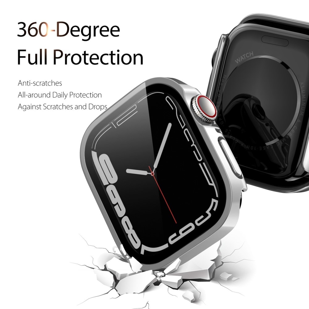Solid Shockproof Case Apple Watch 45mm Series 9 Silver