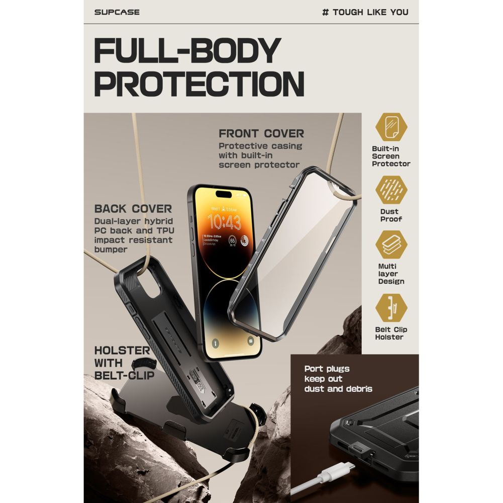 Unicorn Beetle Pro Case iPhone 15 Plus Black