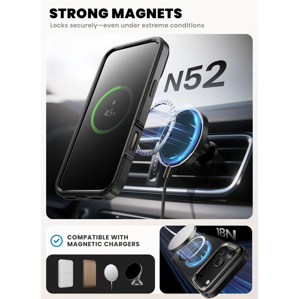 Ares Flip MagSafe Skal iPhone 17 Pro svart