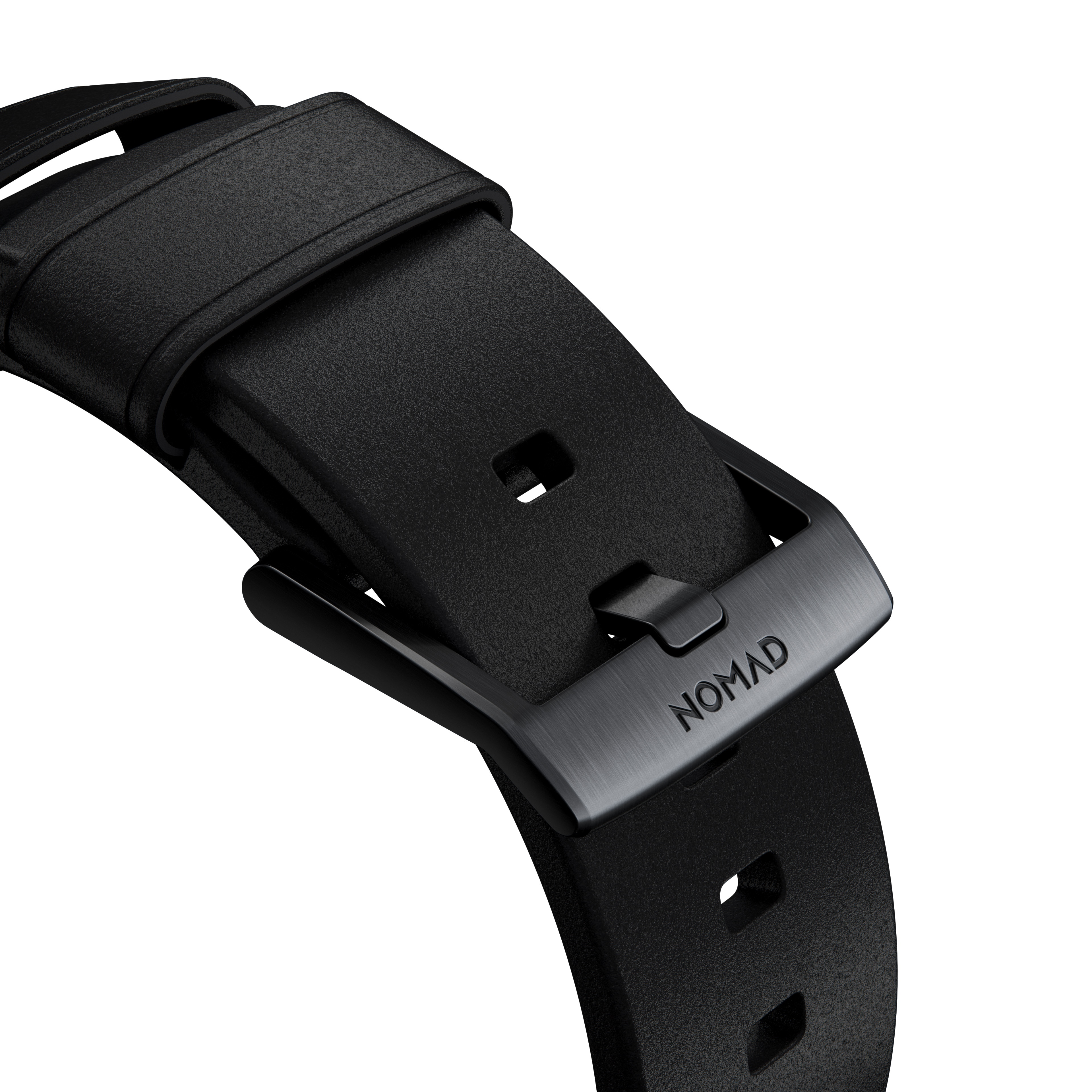 Apple Watch Ultra 49mm Modern Band Horween Leather Black (Black Hardware)
