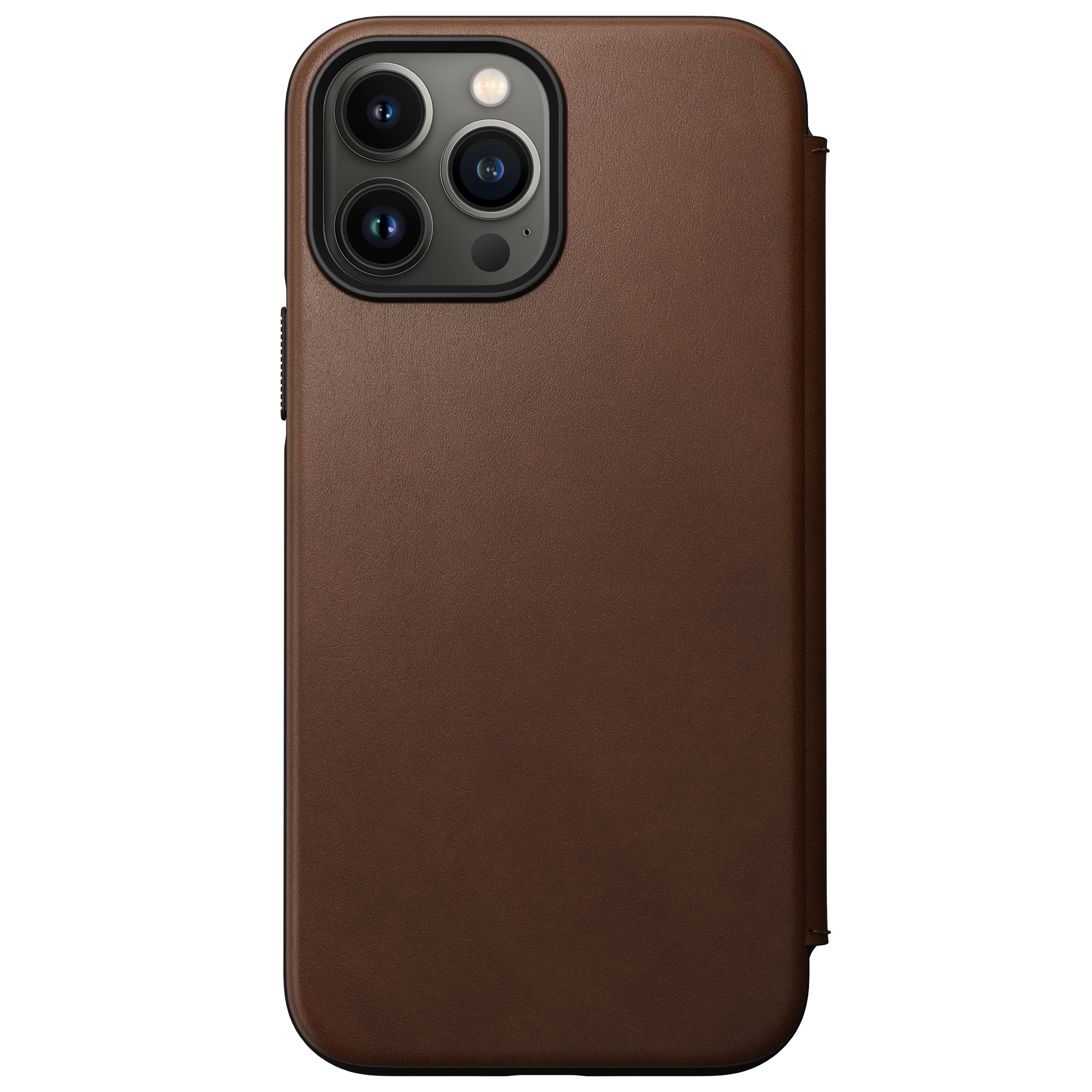 iPhone 13 Pro Max Modern Horween Leather Folio Rustic Brown