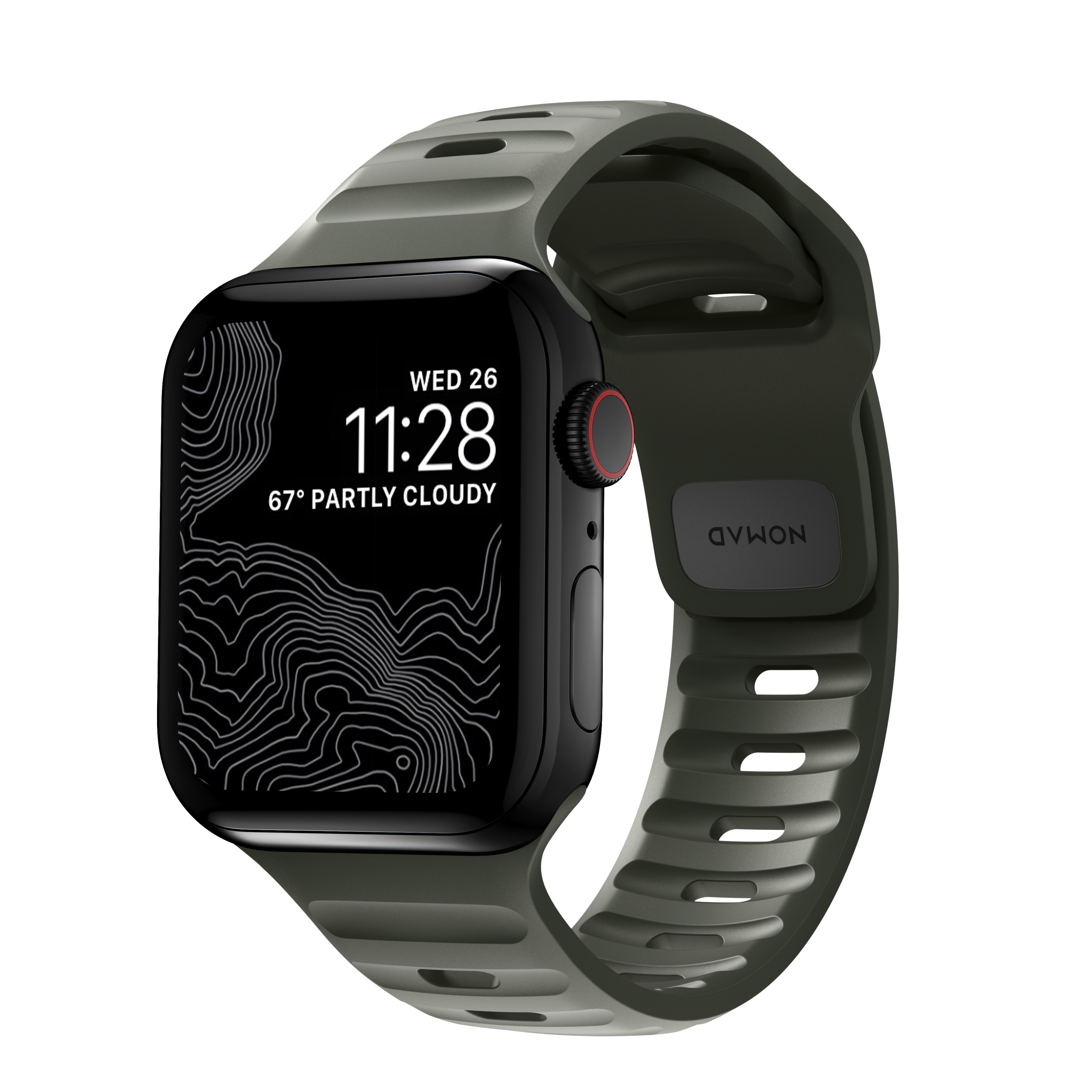 Apple Watch SE 44mm Sport Band Ash Green