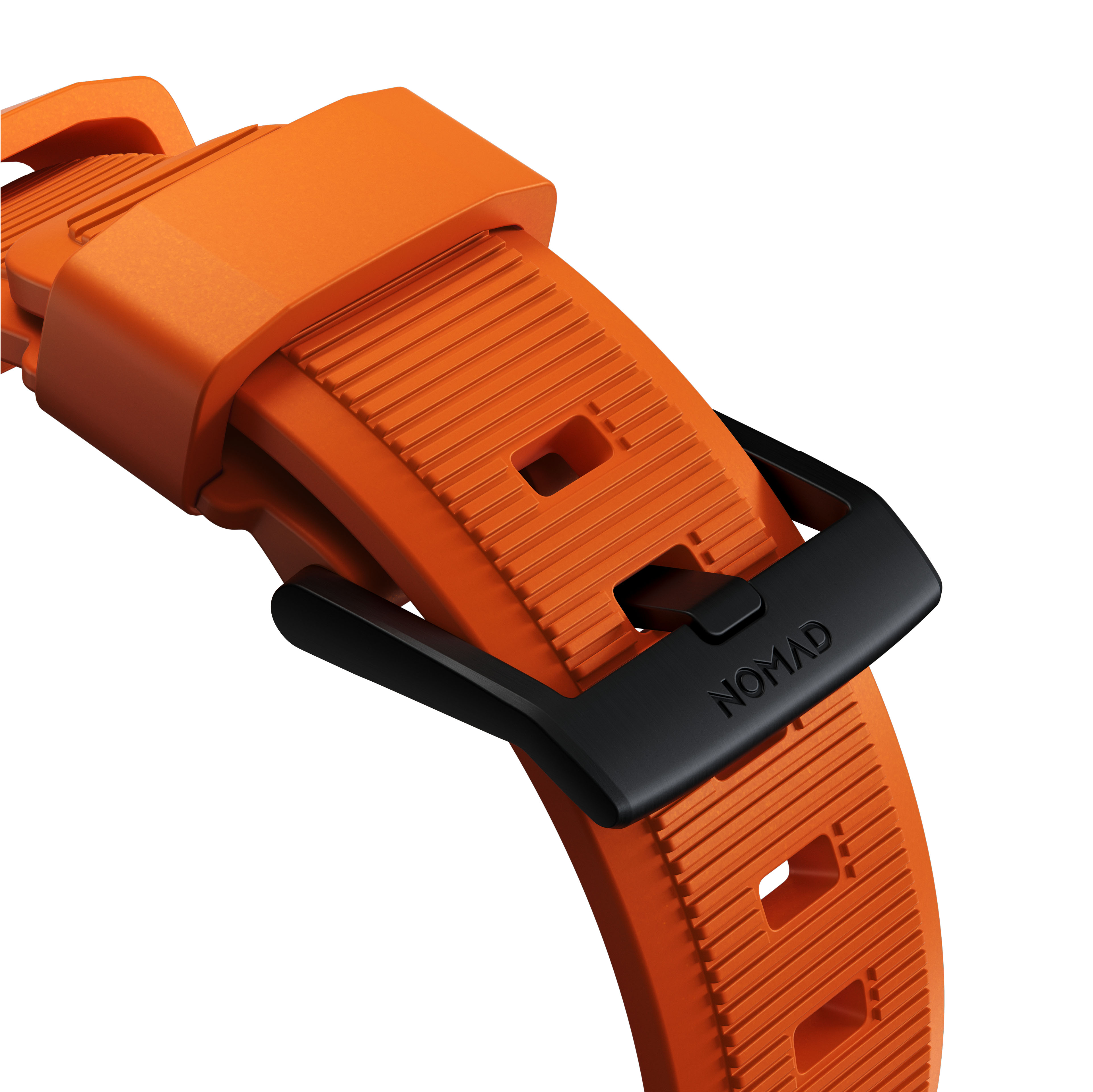 Apple Watch SE 44mm Rugged Band Ultra Orange (Black Hardware)