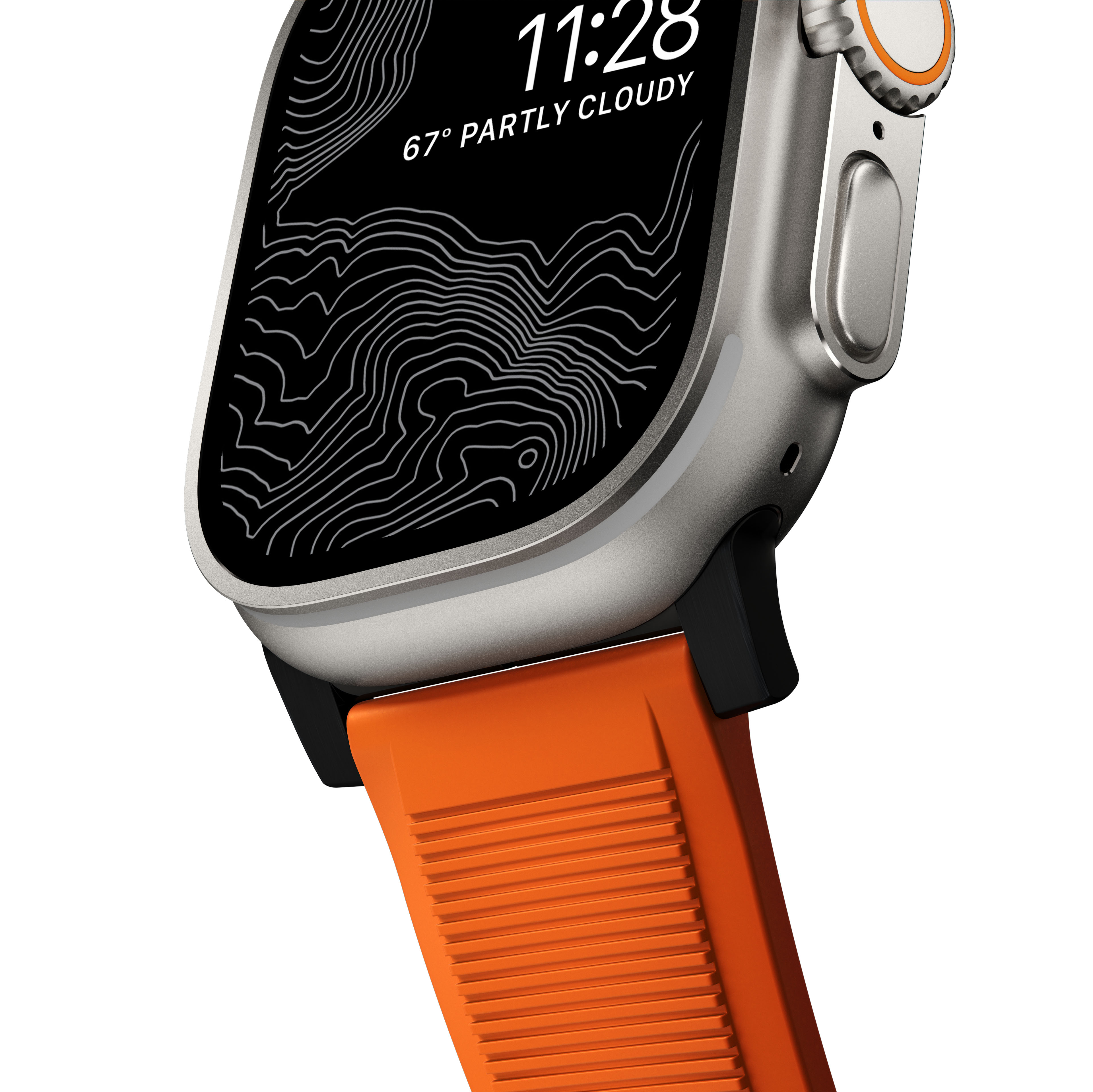 Apple Watch Ultra 49mm Rugged Band Ultra Orange (Black Hardware)