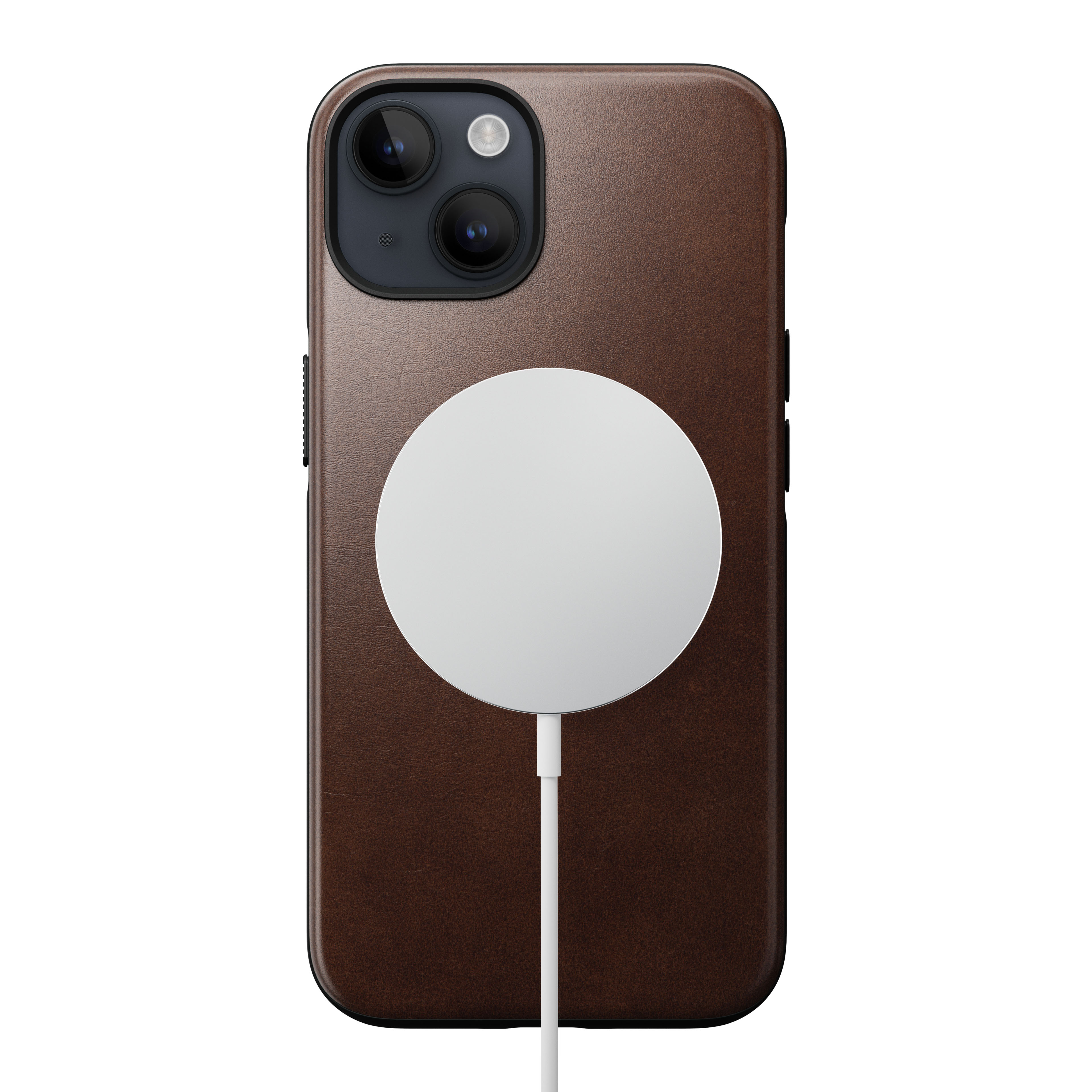 iPhone 14 Modern Leather Case MagSafe Brown