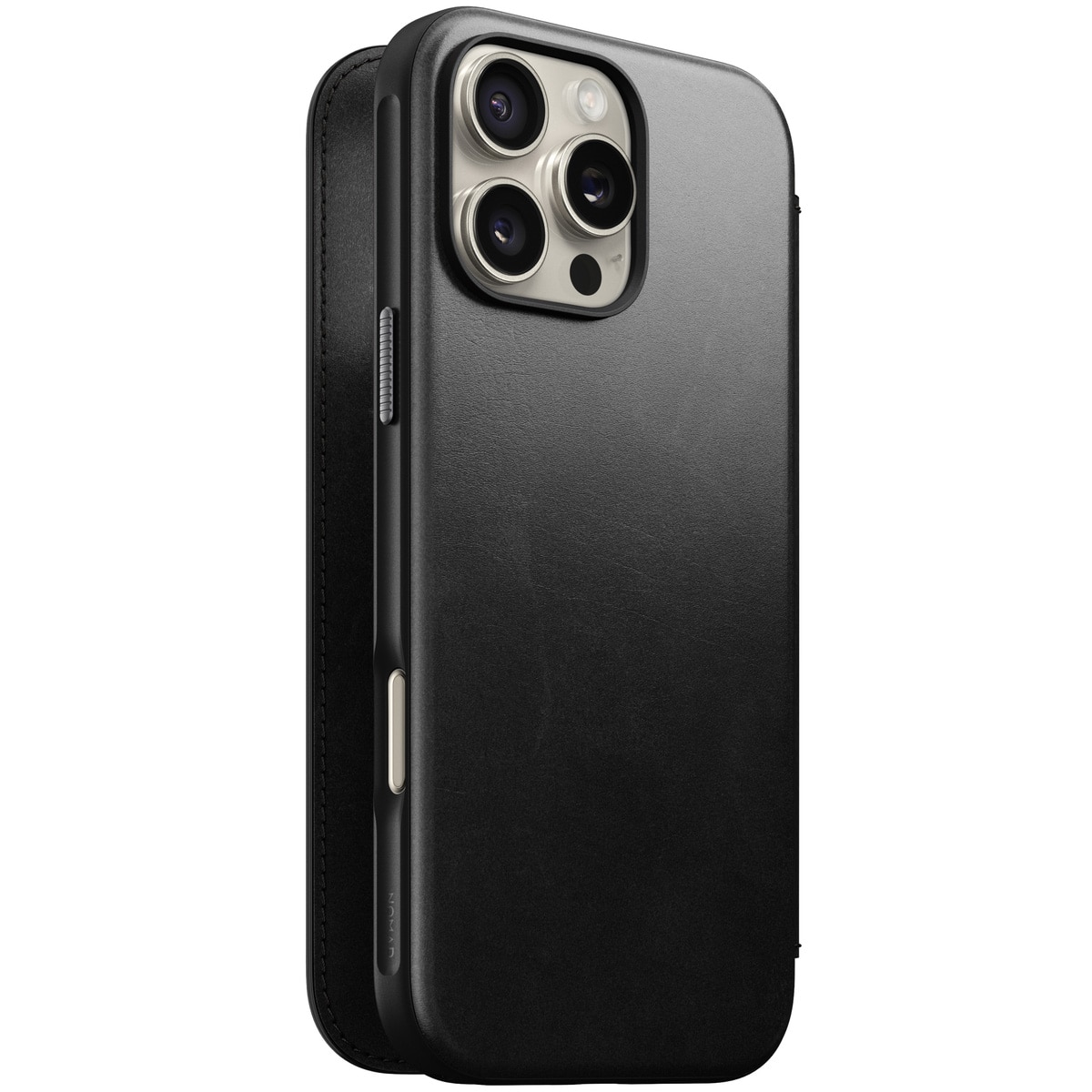iPhone 16 Pro Max Modern Horween Leather Folio MagSafe Black