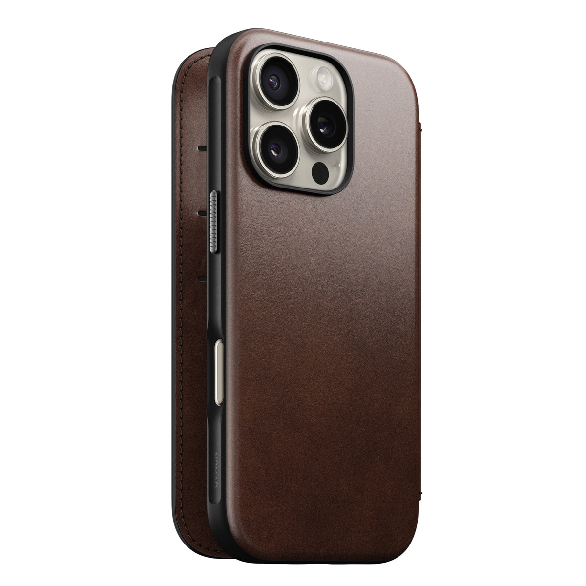 iPhone 16 Pro Modern Horween Leather Folio MagSafe Rustic Brown