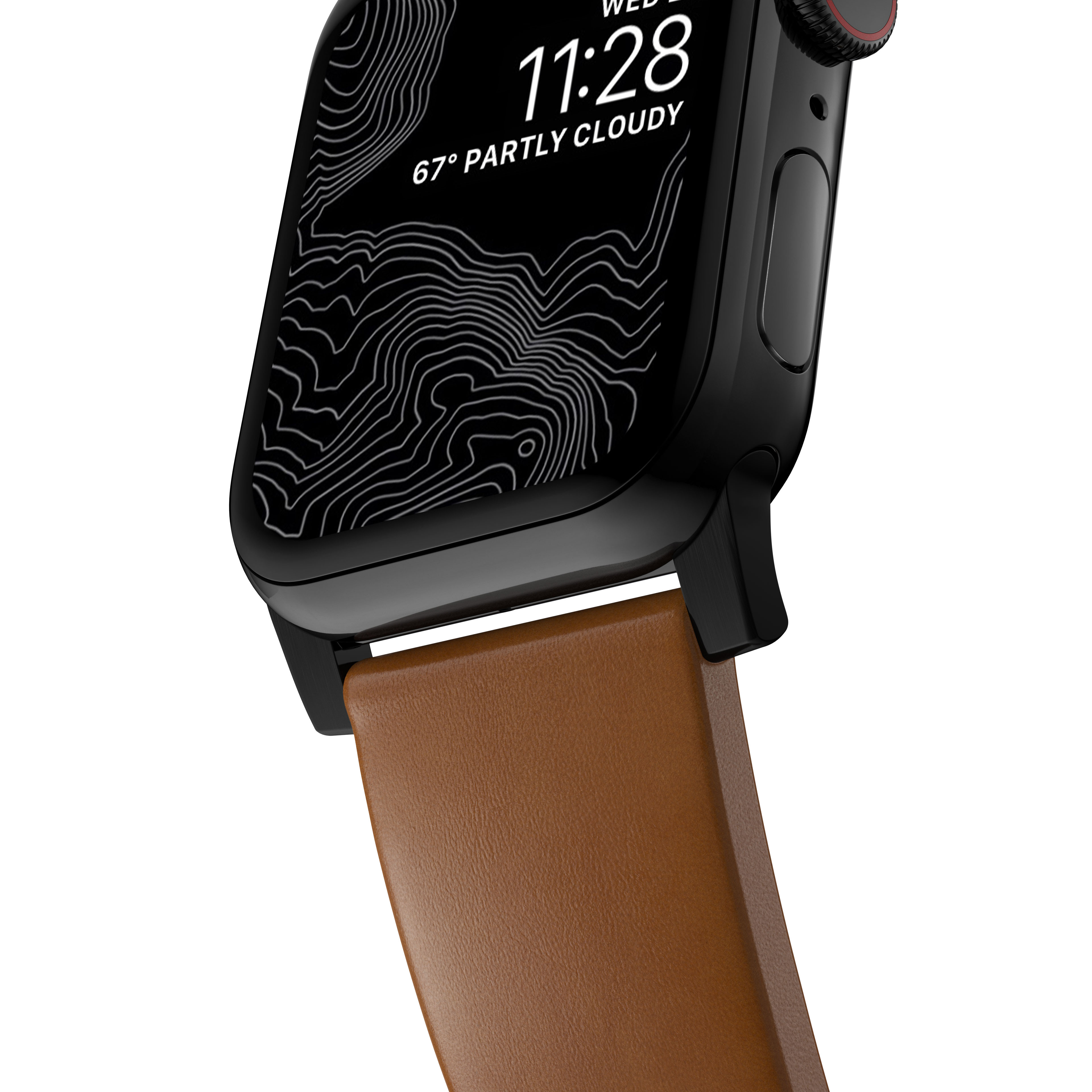 Köp Nomad Apple Watch 42/44/45/49mm Modern Leather Band English Tan (Black  Hardware) online