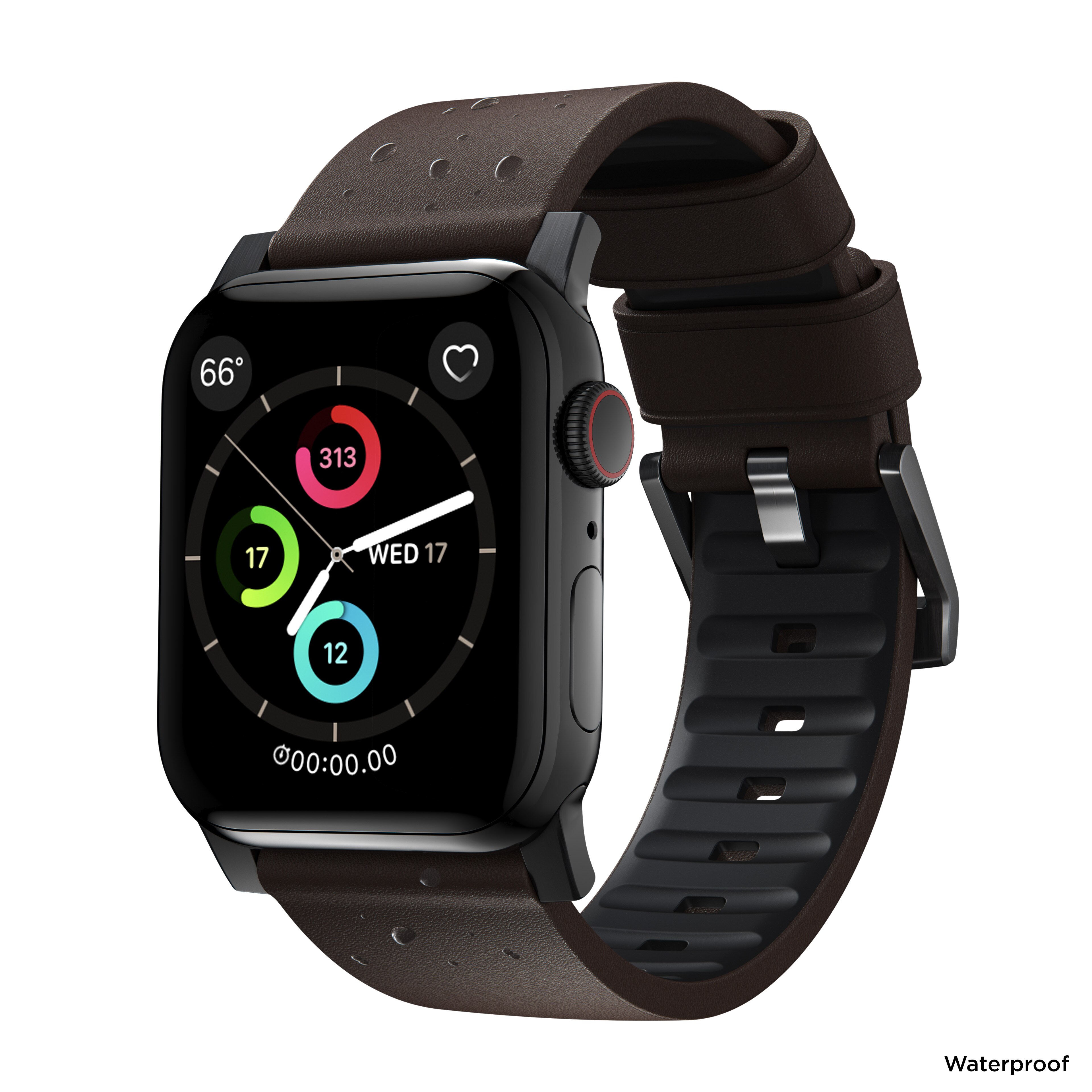 Active Band Pro Apple Watch 45mm Series 9 Classic Brown (Black Hardware)