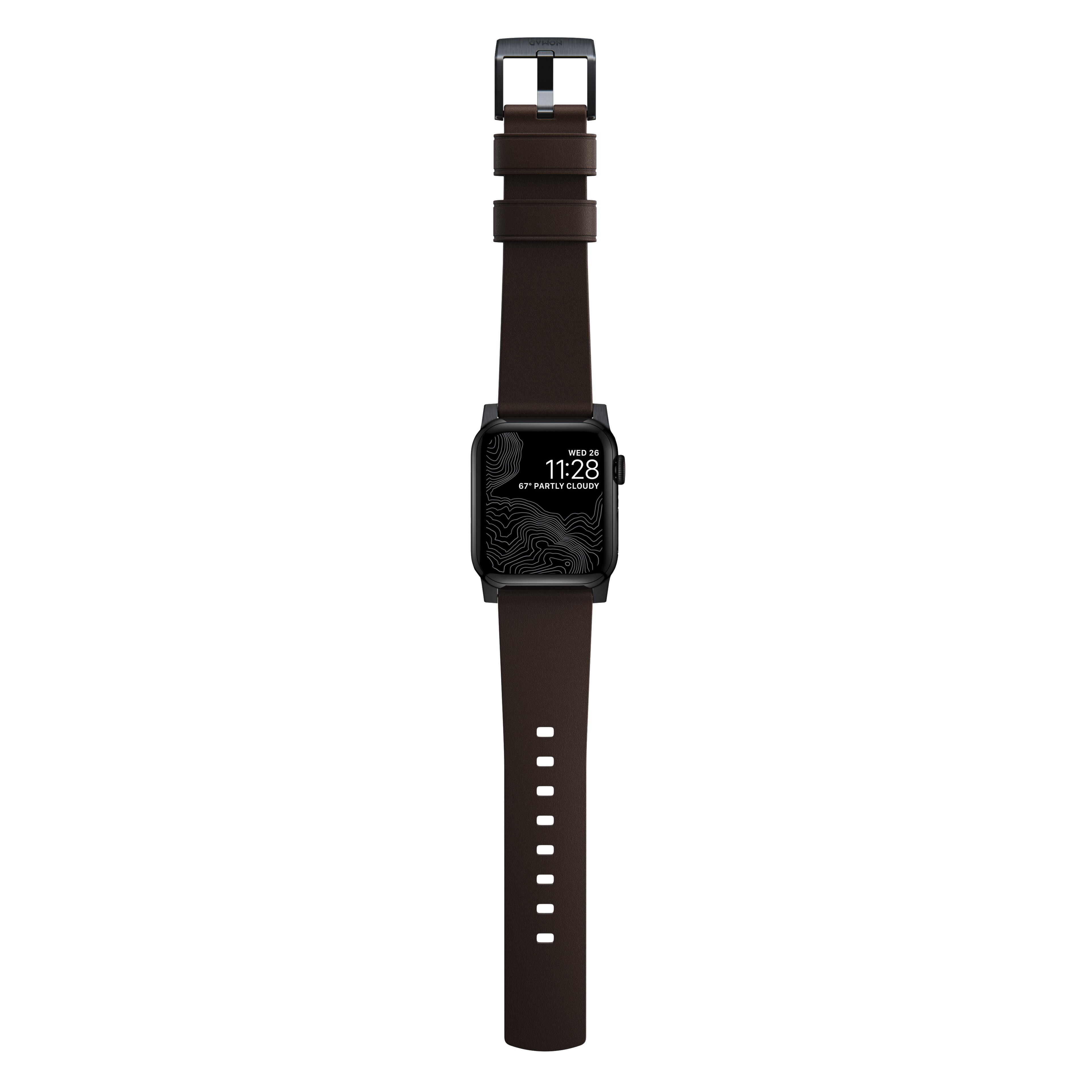 Active Band Pro Apple Watch 45mm Series 9 Classic Brown (Black Hardware)