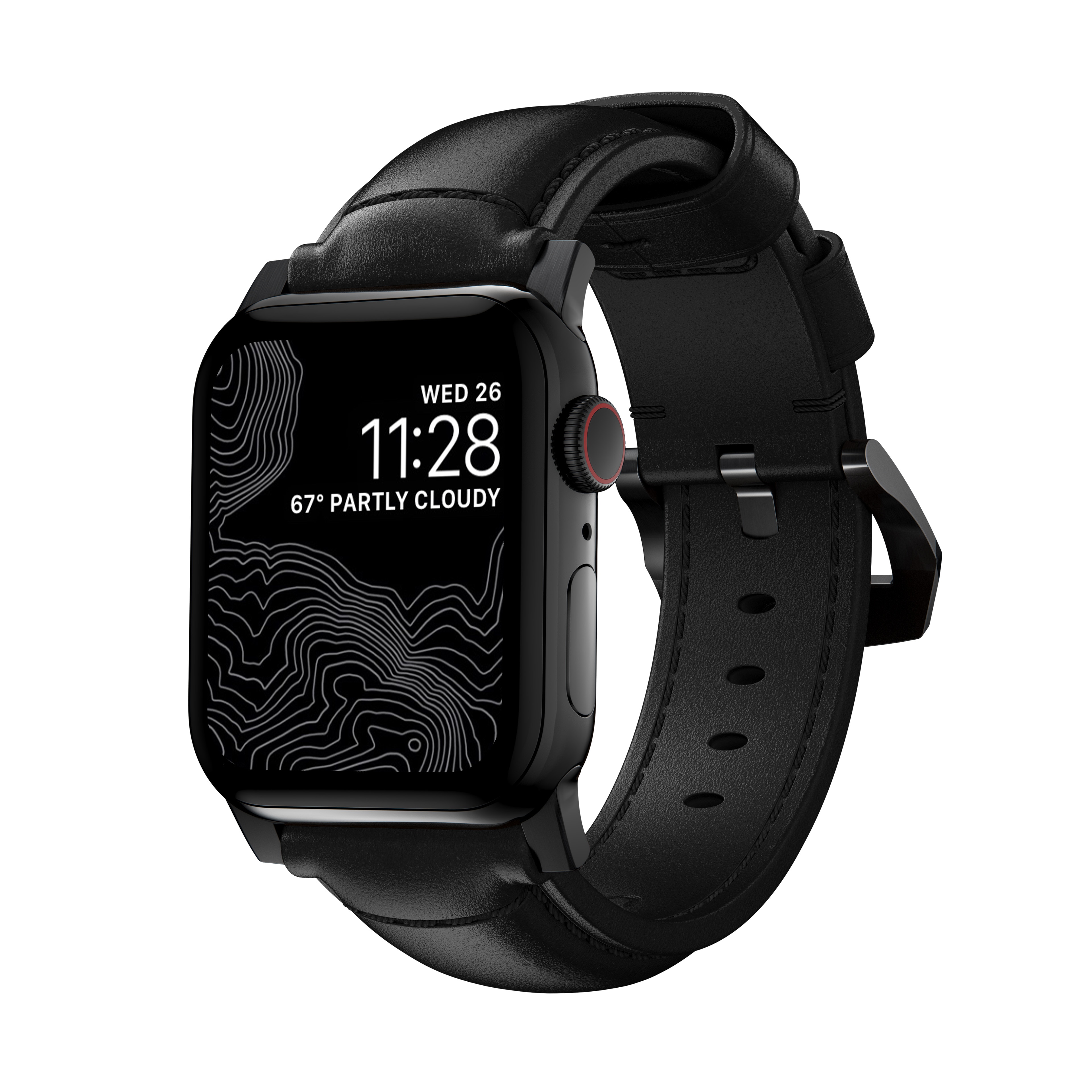 Traditional Band Apple Watch 41mm Series 8 Black (Black Hardware)