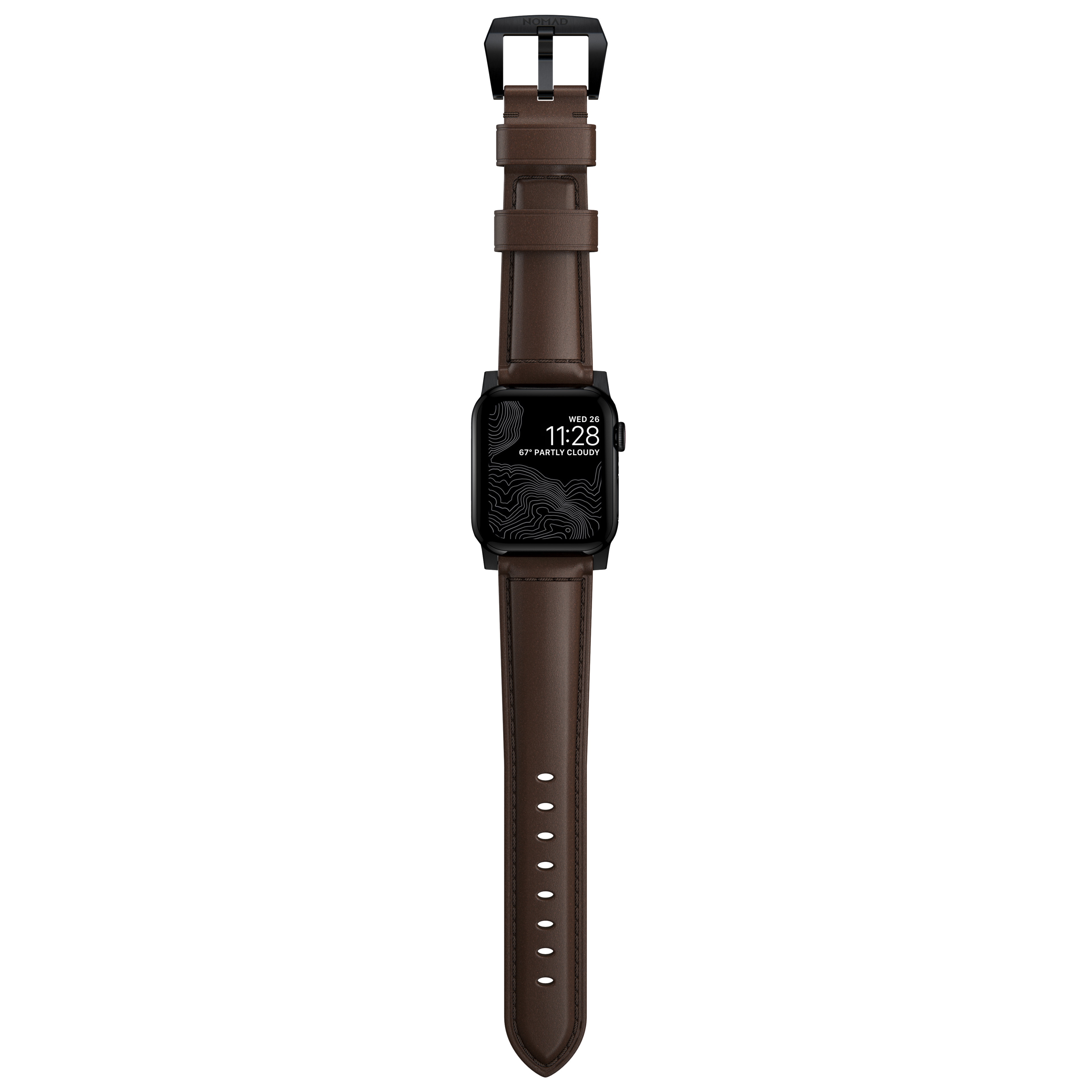 Traditional Band Apple Watch 38/40/41mm Rustic Brown (Black Hardware)