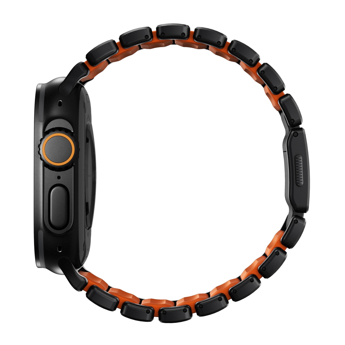 Stratos Band Apple Watch Series 8 45mm Black Titanium - Ultra Orange